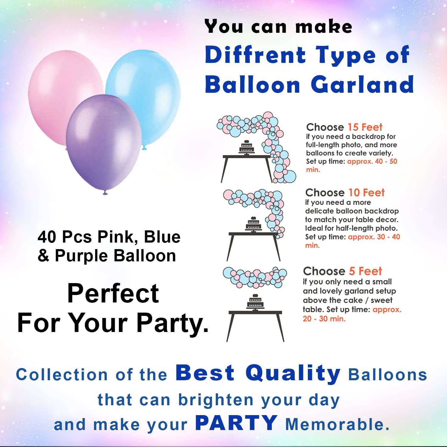 Partyjoy Unicorn Birthday Decorations For Girls - Unicorn Theme Birthday Decorations Kit | Birthday Decoration Items For Girl, Kid | (Unicorn-Balloons-3) 5