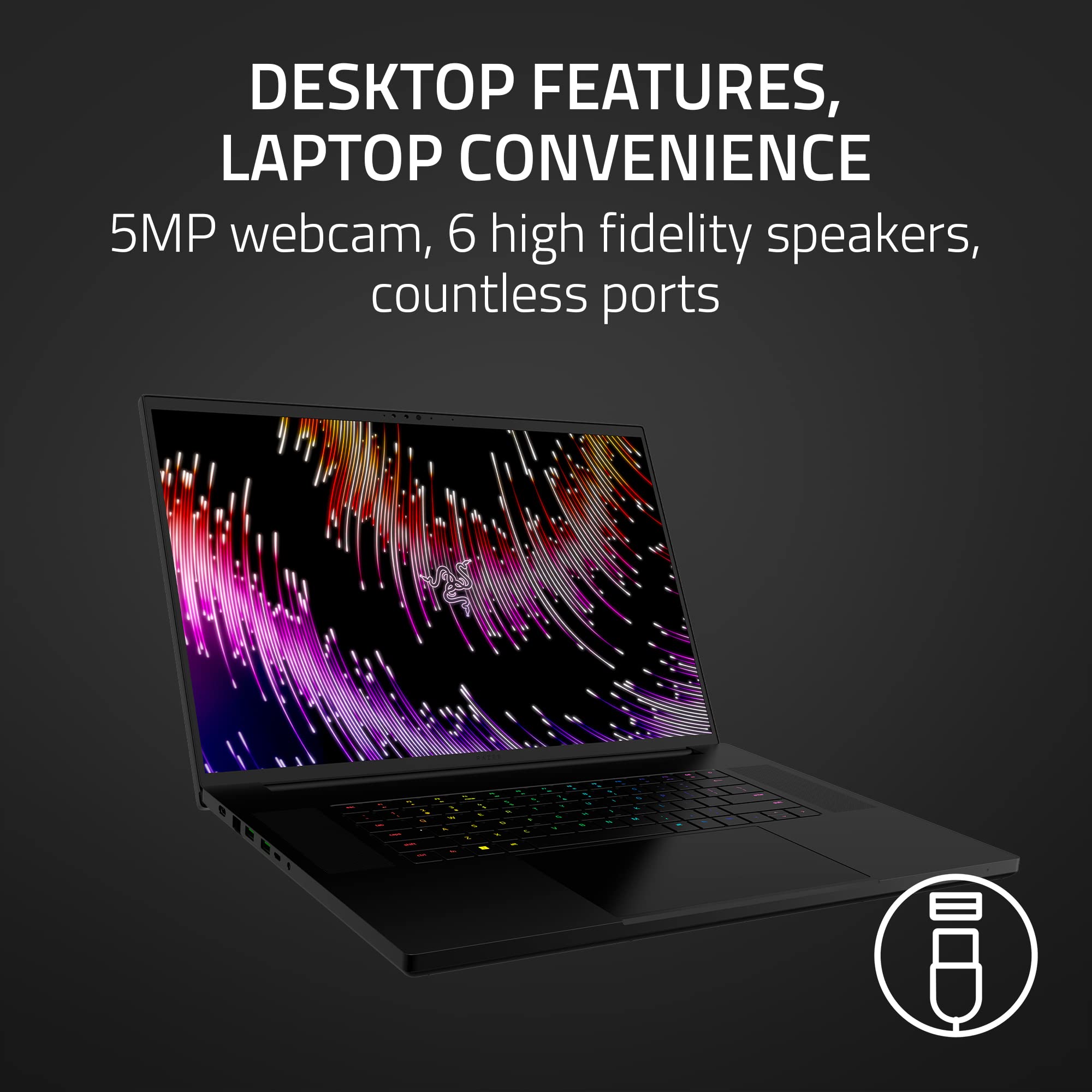 Razer Blade 18 Gaming -Laptop: NVIDIA GeForce RTX 4070 13th Gen Intel 24-Core i9 HX CPU 18" QHD+ 240Hz - 32GB -RAM - 1TB SSD CNC Aluminum Compact GaN -Charger - Windows 11 -Chroma RGB 6