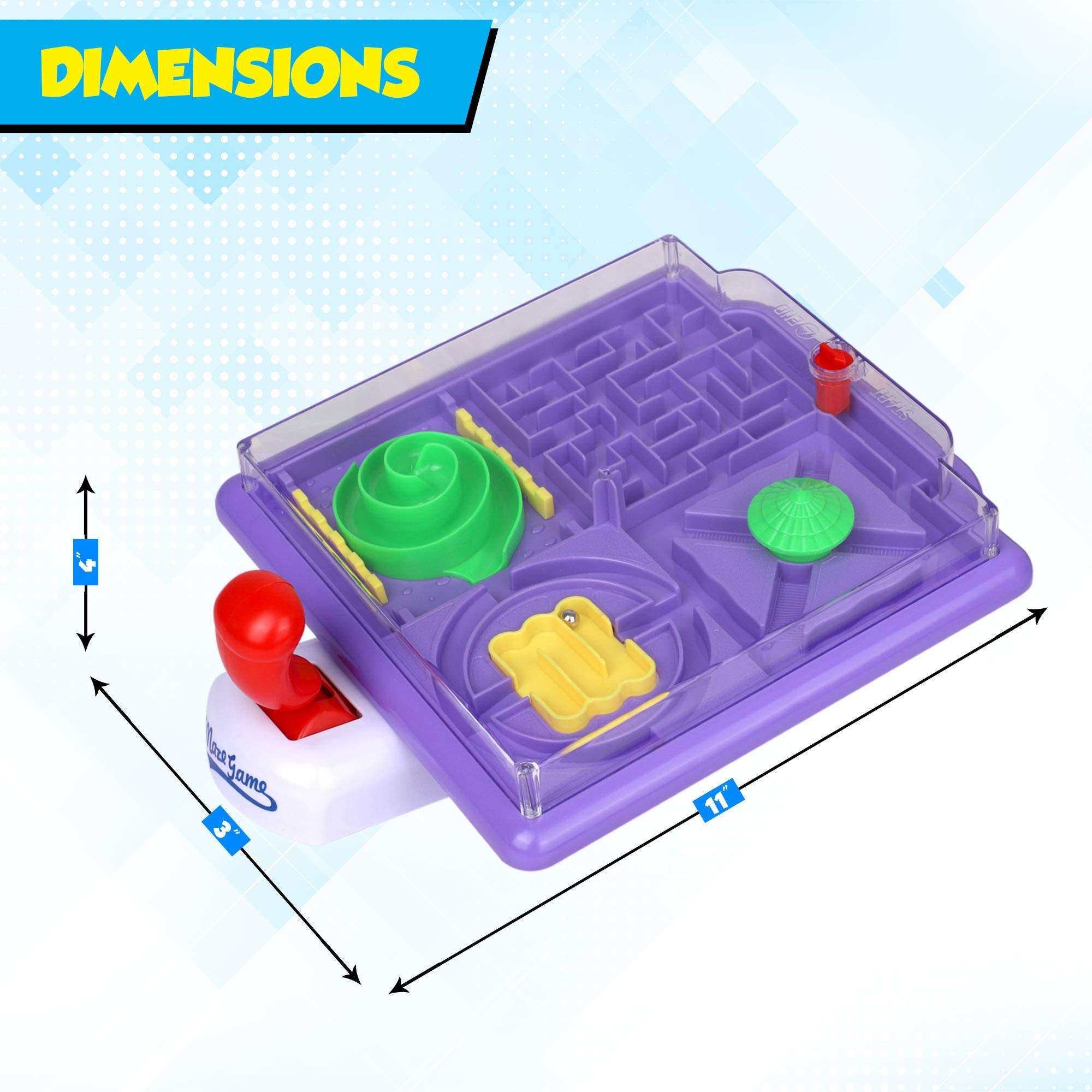 Point Games BrainyMaze Maze Madness - 4 in 1 Tilt Maze Puzzle Game - 1 Remote Control, Brain Teaser Toy - Developmental & Interactive Puzzle, Test Stabilizing Skills 4