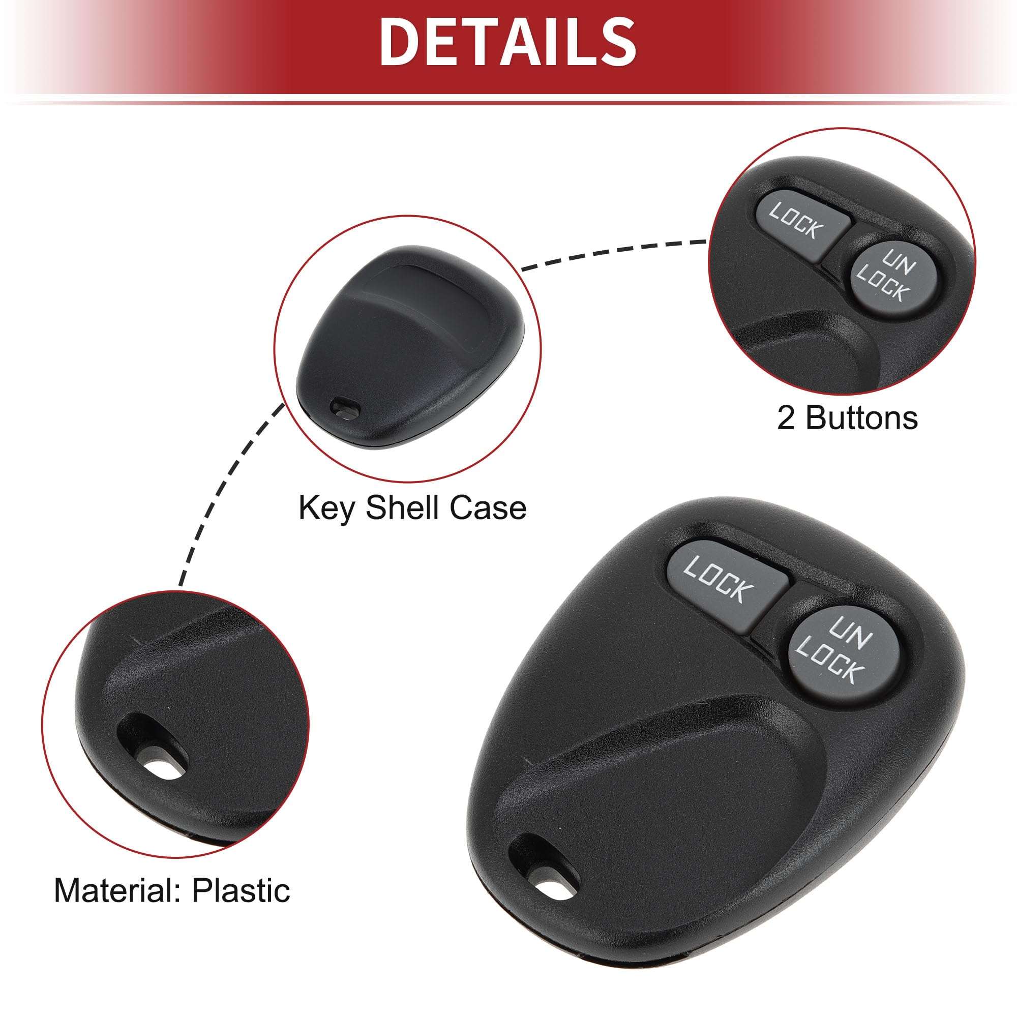 ACROPIX ABO1502T 315MHz Keyless Entry Remote Key Fob for Chevrolet C1500 C2500 C3500 1997-1999 for Chevrolet K1500 K1500 K3500 1997-1999 Replacement Car Key 4