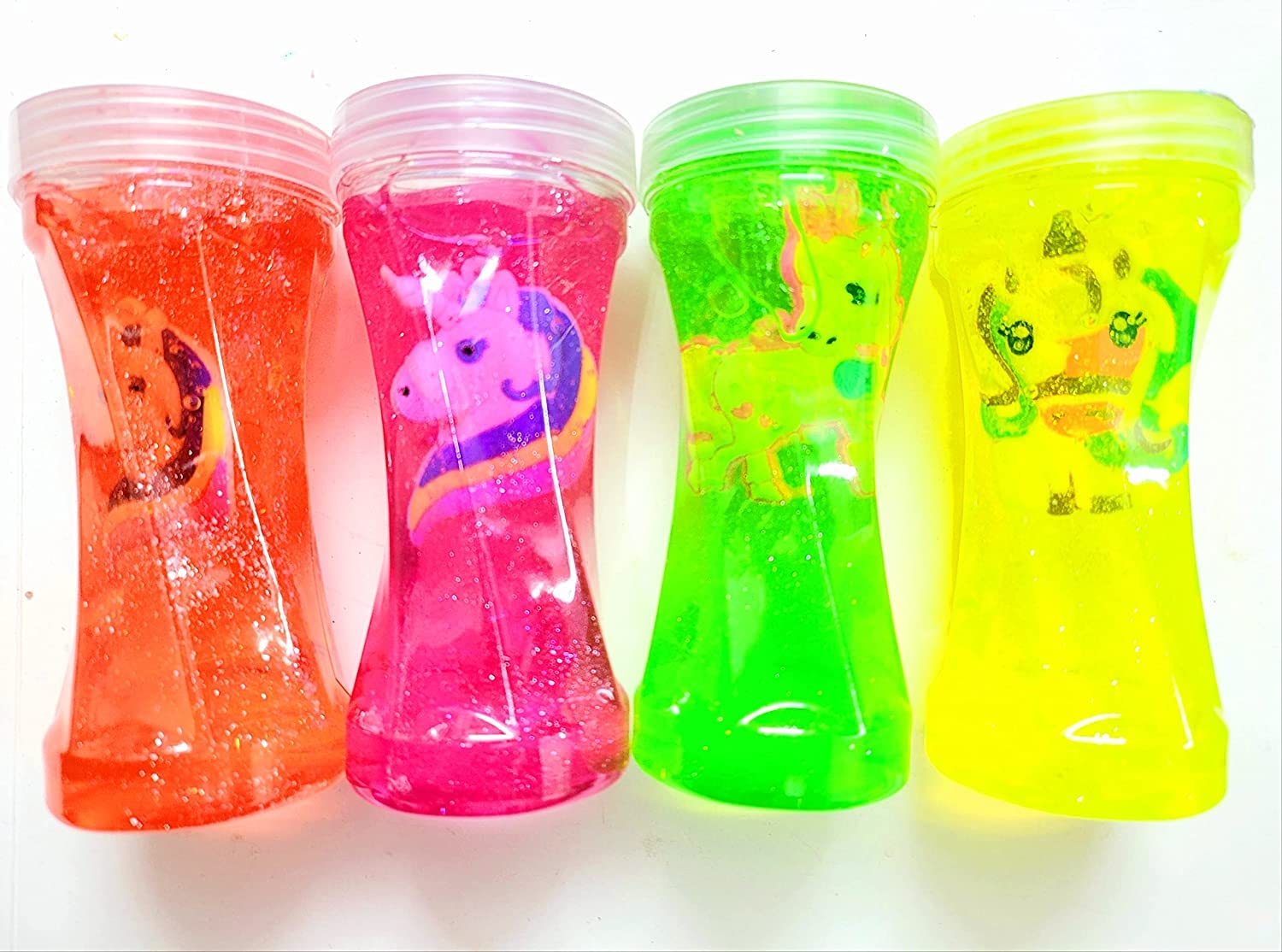 Economical Store 91 Pack of 4 Unicorn MediumSlime Putty Play Dough for Kids Girls, Play Toy in Beautiful Colours Medium Size Bottles 3
