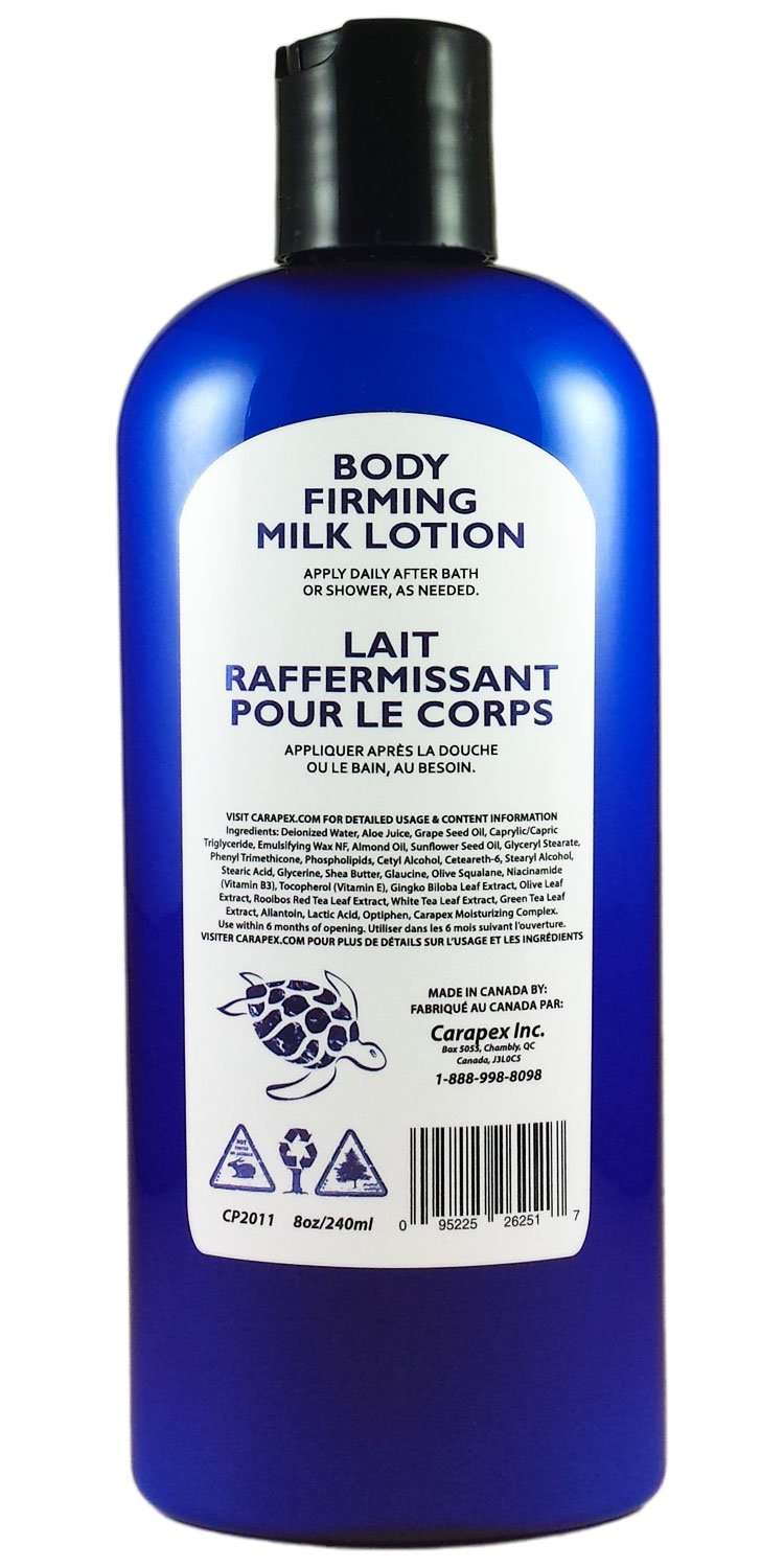 Carapex Body Firming Milk Lotion, Non Greasy, Anti-aging, Tightening, Hydrating, Natural for Dry and Sensitive Skin, Unscented, 8oz (Single) 2