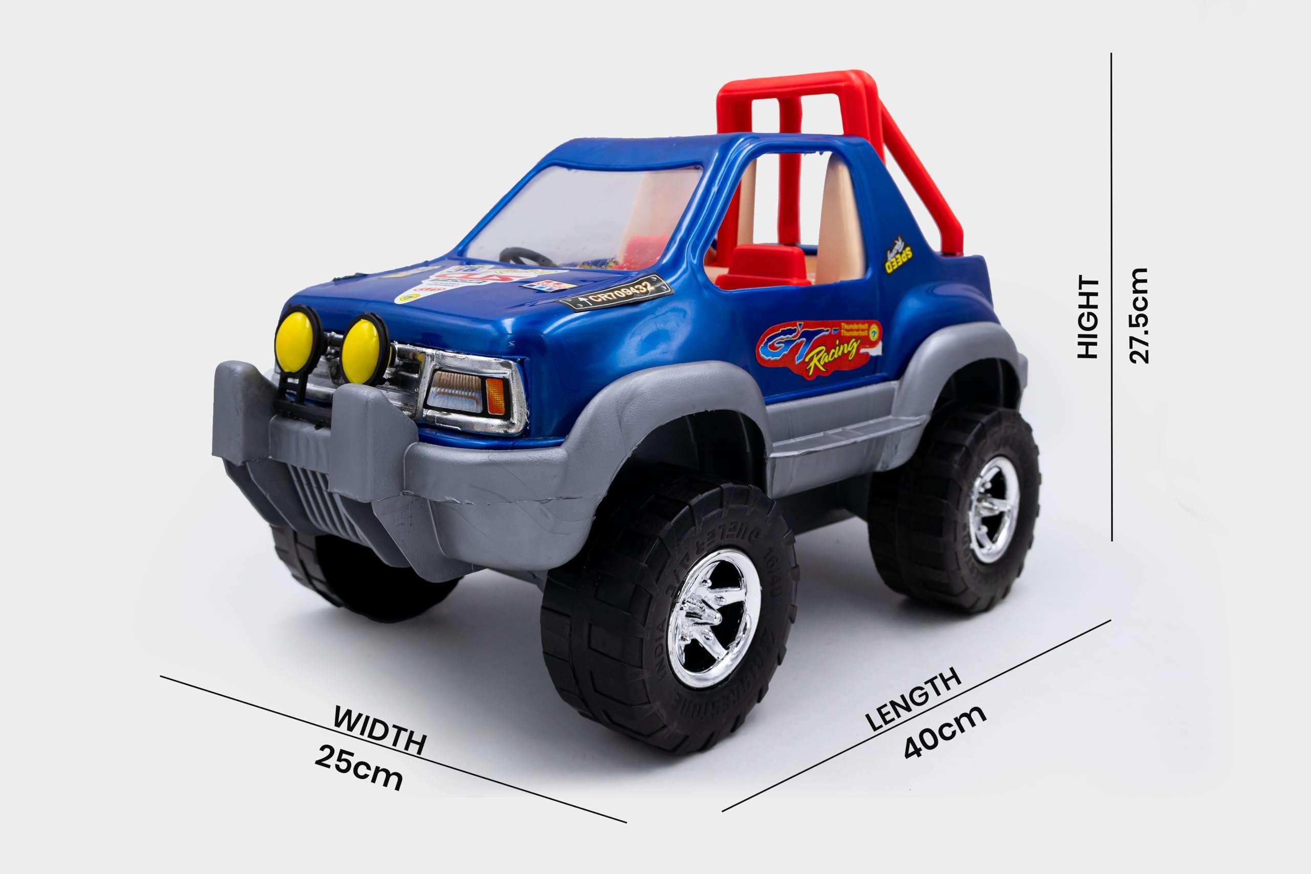 Toybharat Multicolour Free Wheel Indian Army Jeep | Jeep with Oversized Wheels with Army Tread | Toddler, Little Kid 4