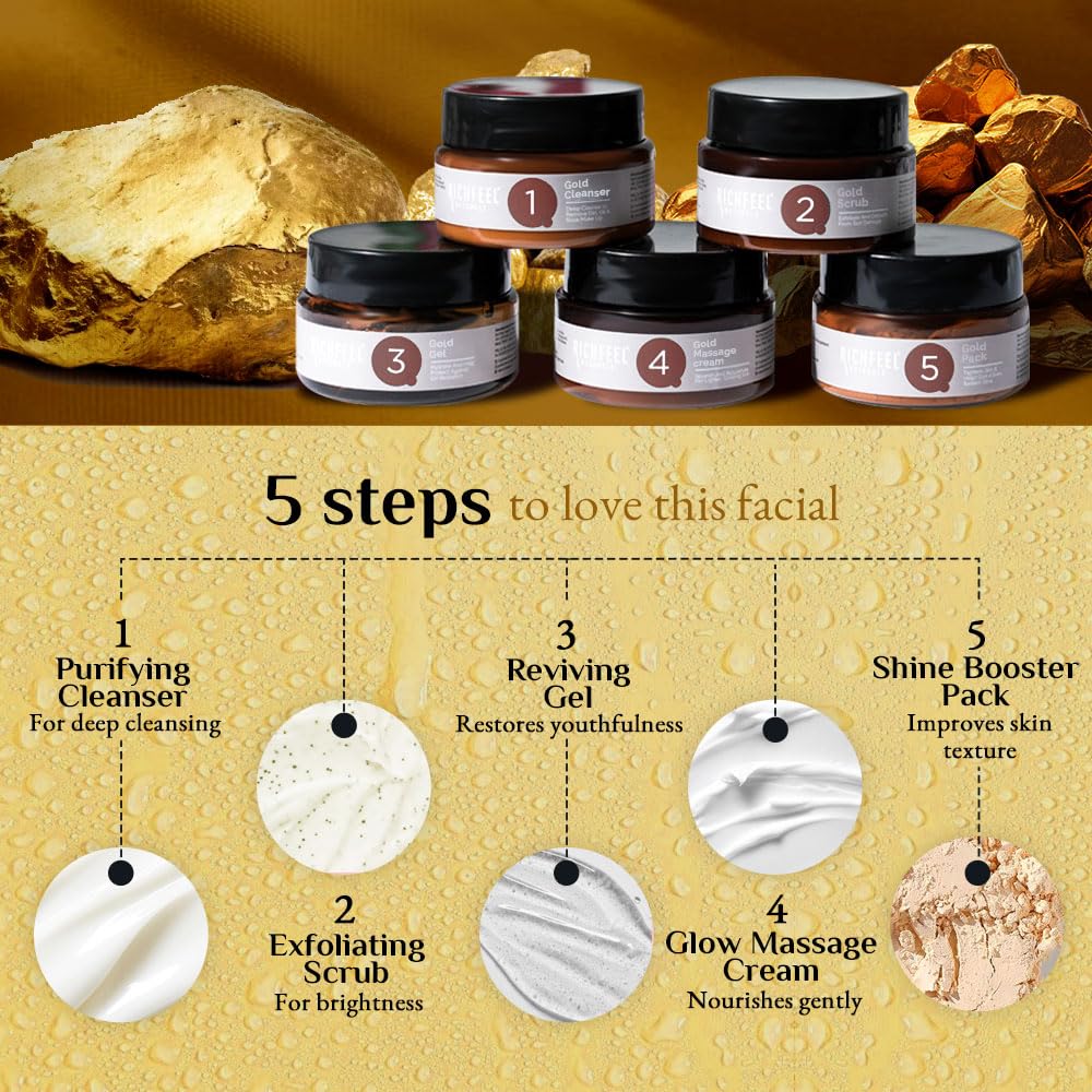 Richfeel Gold Facial Kit 5x50gms 3