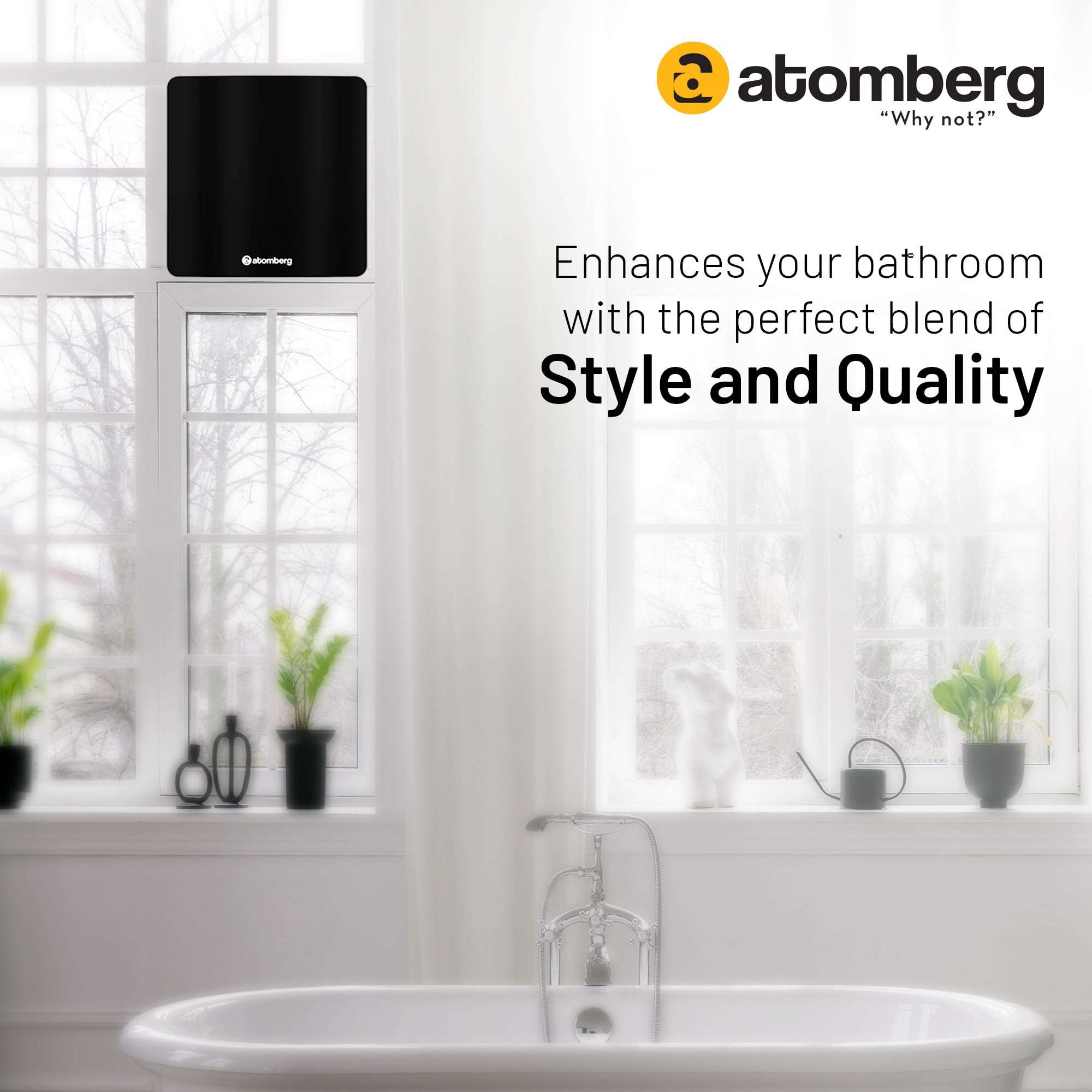 atomberg Studio Exhaust 150mm | Suitable for Bathroom, Kitchen | BLDC Motor | Easy to Clean | 1+1 Year Warranty (Gloss Black) 3
