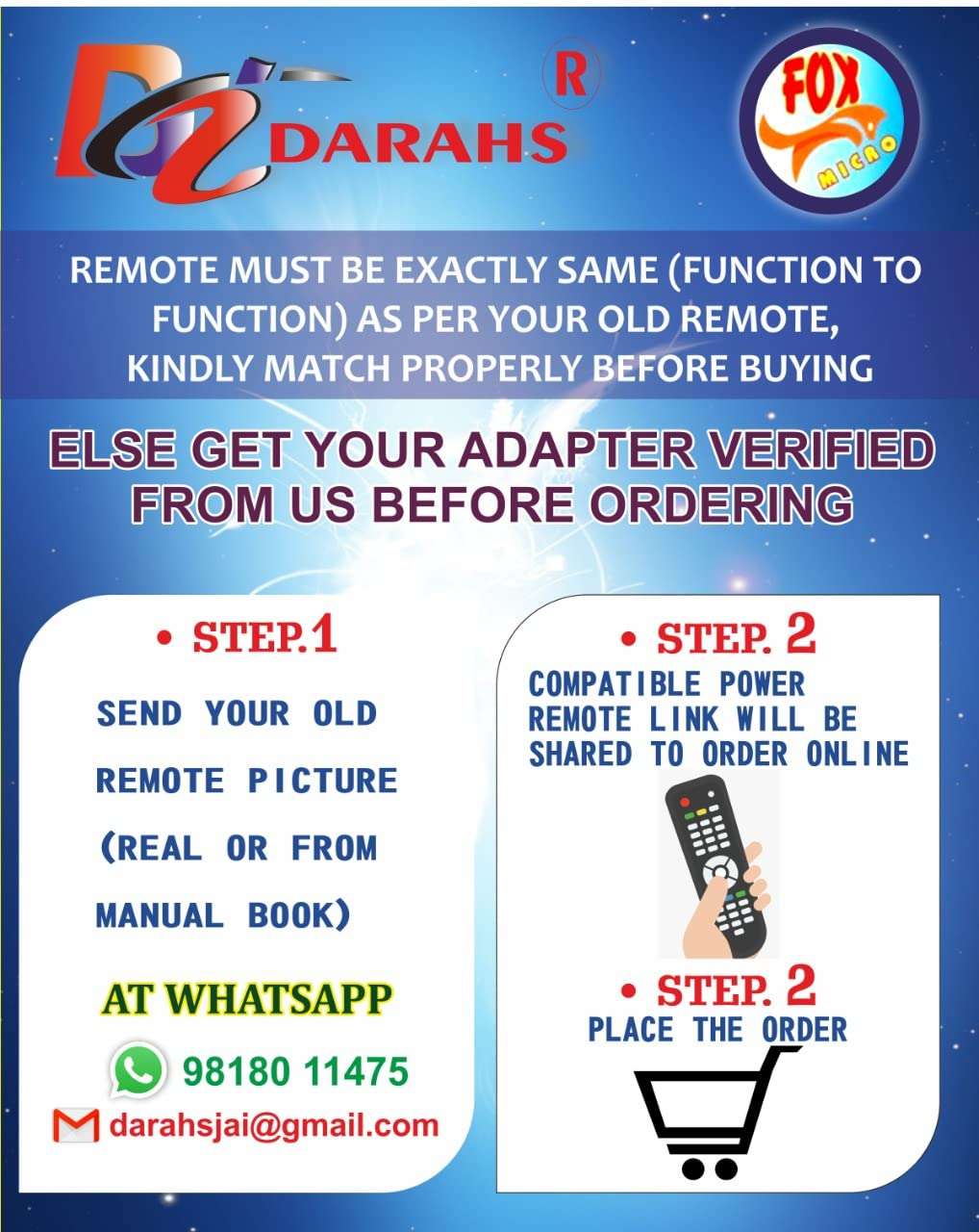 Xstream DTH Set Top Box Remote Control Compatible with Airtel 3