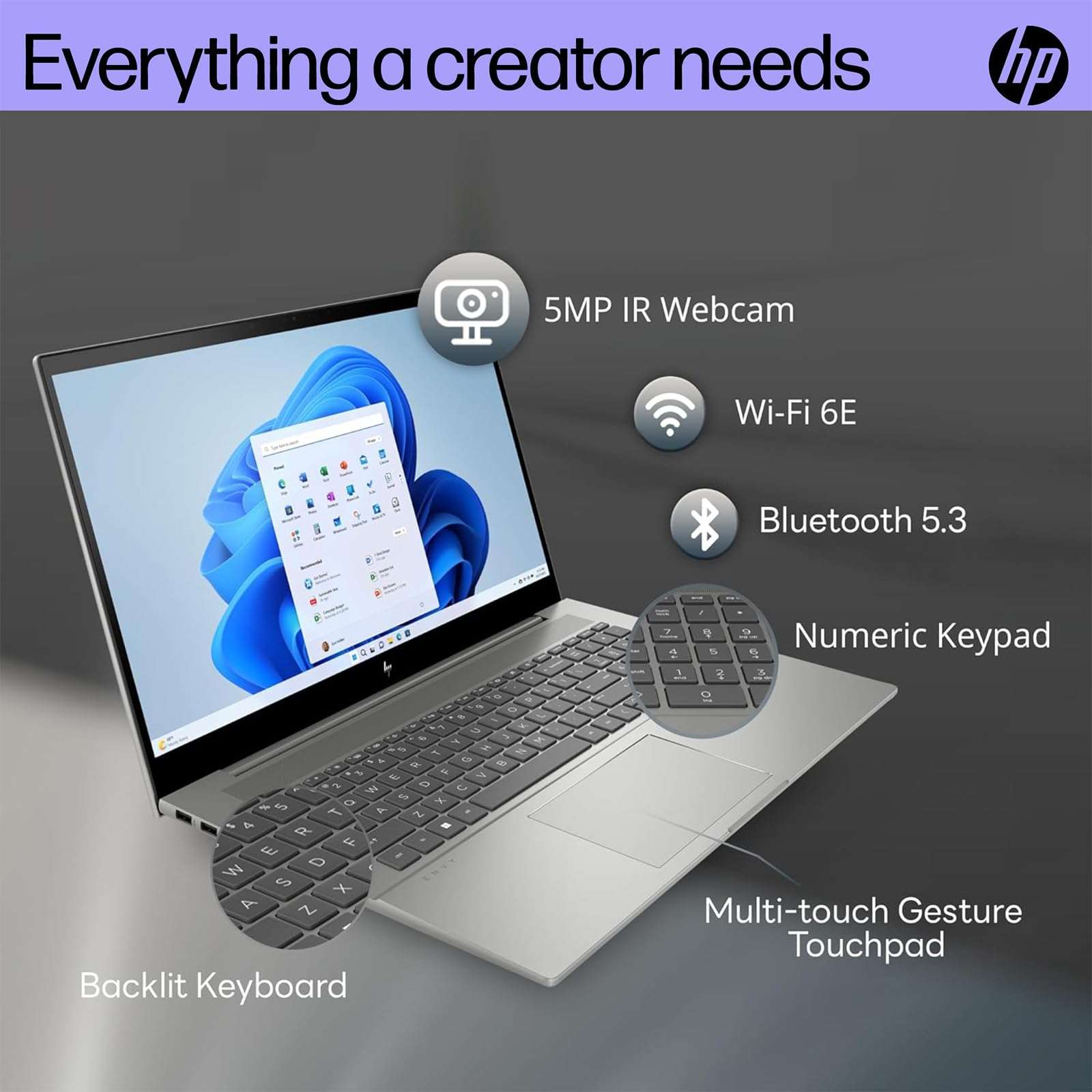 HP ENVY 17inch Touchscreen Laptop Stylus Pen - 13th Intel Core i7-13700H - Windows 11 Pro - Microsoft 365 - Wi-Fi 6E - Thunderbolt 4 USB C - Backlit Keyboard - Business Office (64GB RAM |2TB PCIe SSD) 6