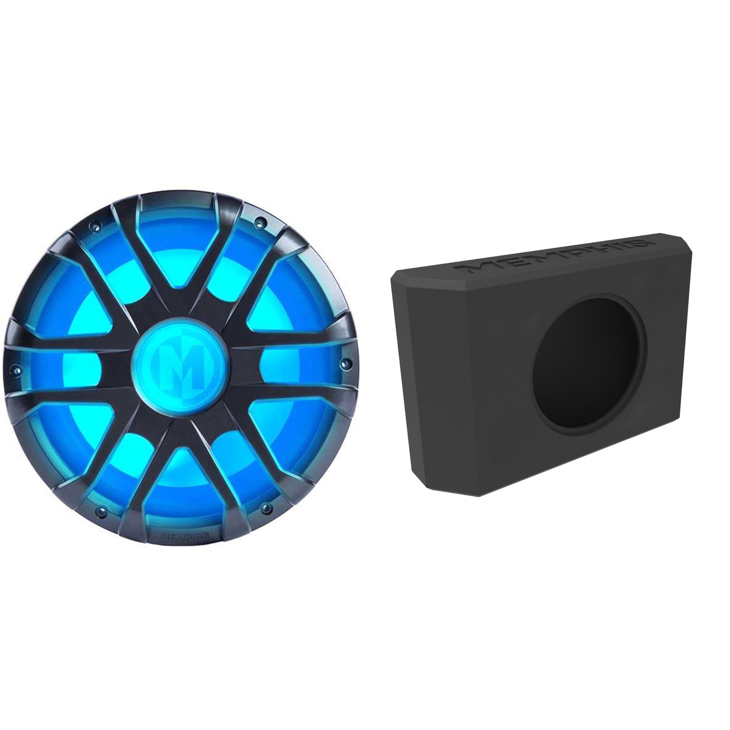 Memphis MM1224 12" Marine Subwoofer with Integrated RGB LEDs and Single 12" Enclosure Compatible with Ford Bronco Tailgate 1
