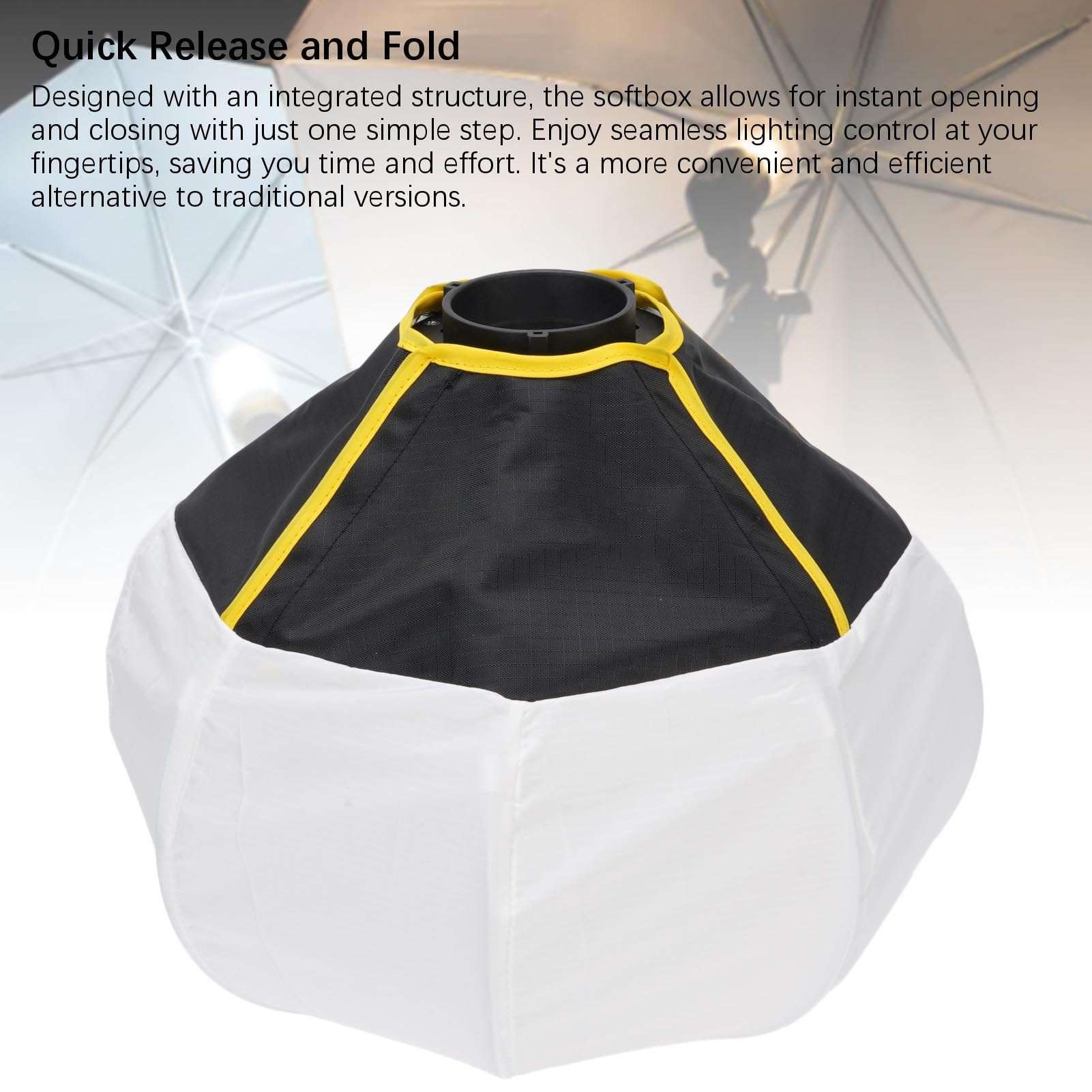 Lantern Softbox Soft Light Modifier, 12 Inch Softbox with Bowens Mount, Quick Release 270 Degree Omnidirectional Light Diffuser Modifier for COB LED Video Studio Light 5