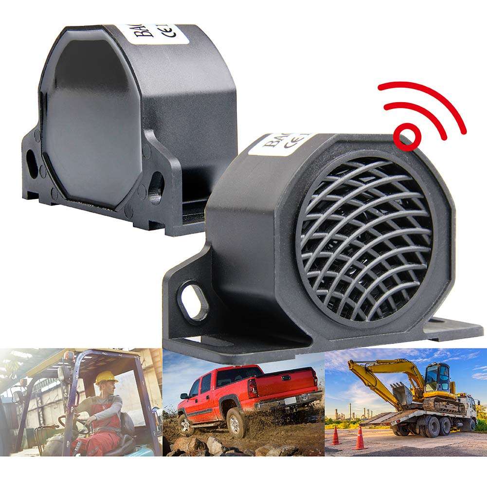 big-autoparts Backup Warning Alarm, 12 to 80V Warning Beeper Waterproof Heavy Duty Auto Horn for Heavy Equipment Vehicle Van Freight Lorry, 12 Months 6