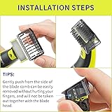 Guide Comb Body Skin For Philips OneBlade & One Blade Pro Qp2520 Qp2530 Qp2620 Qp2630 Qp6510 Qp6520 Face Hair Clippers Beard Trimmer Replacement Pack Kit 3