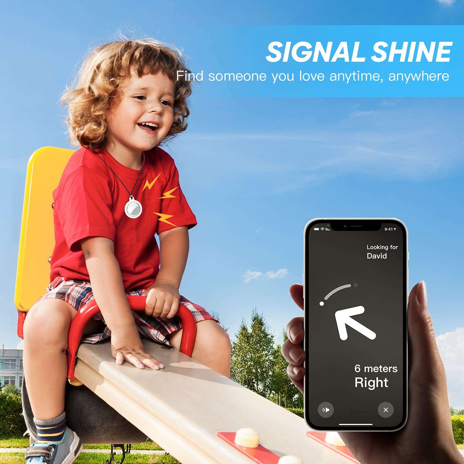 Airtag Necklace for Kids, Women & Adults | Adjustable Silicone Lanyard - Crystal Clear Waterproof Holder for Apple AirTag | Discreet Tracking Jewelry for Safety​ 3