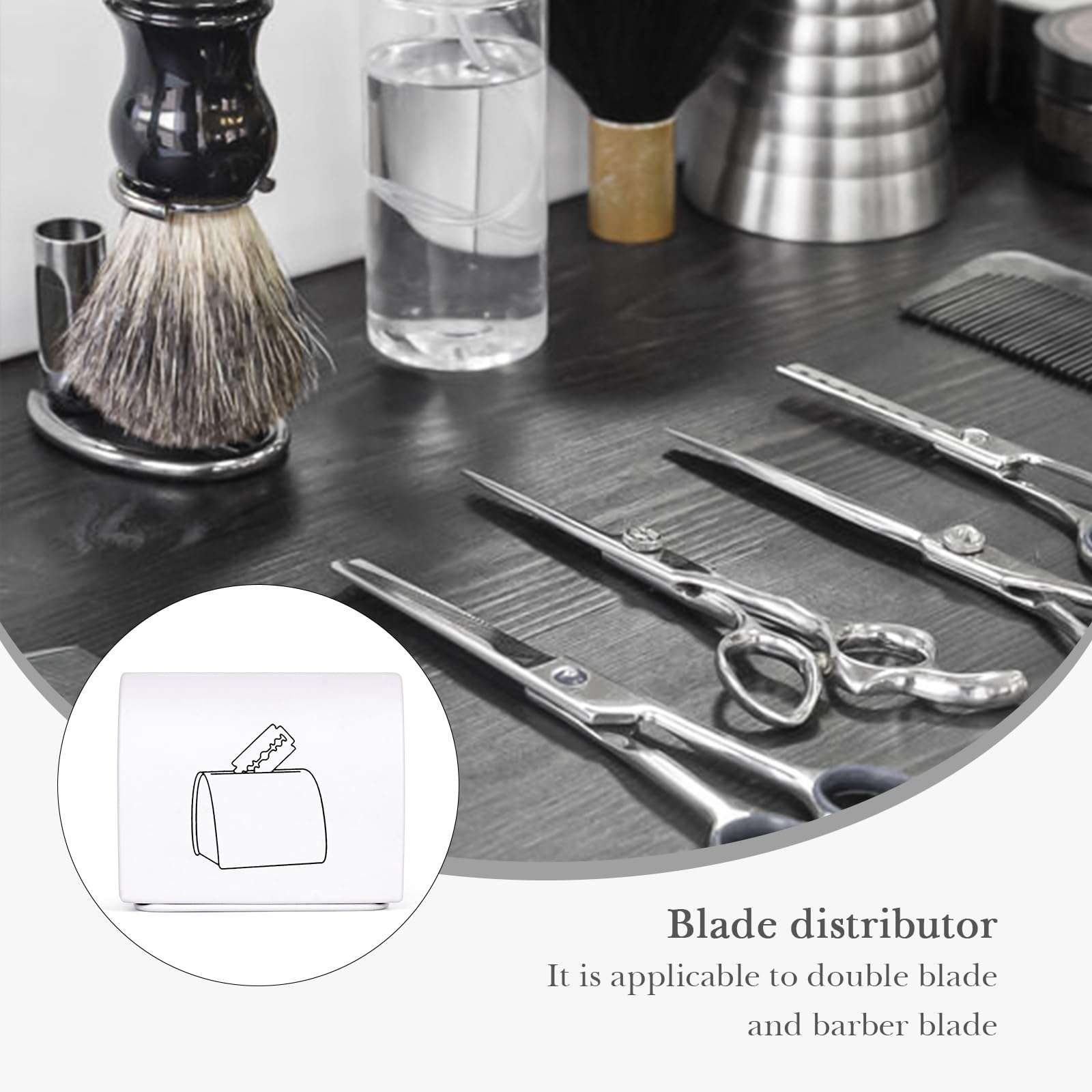 Linkidea 4 Pack Safety Razor Blade Bank, Safe Razor Metal Disposal Case for Storing Used Wasted Blades (White) 5