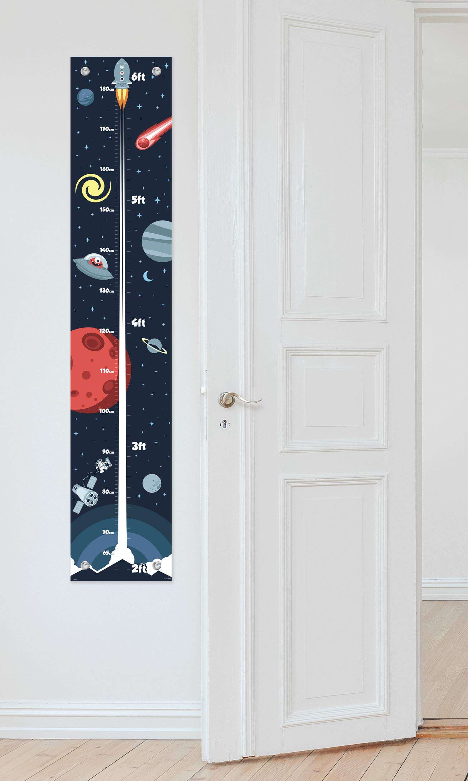 Cute Astronomy Gifts for Kids Growth Height Chart for Kids Space Decor for Nursery Wall Growth Chart 3