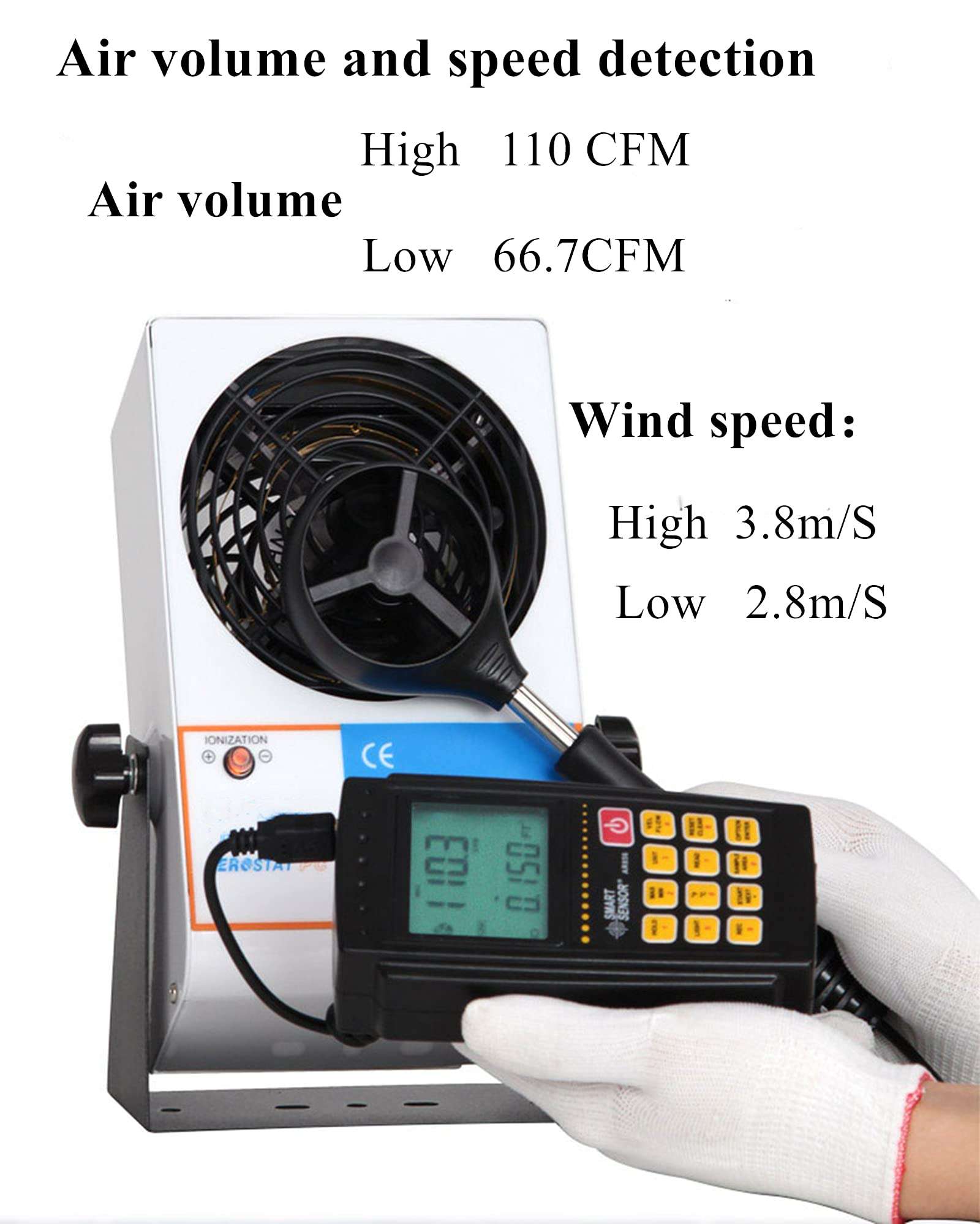 YUCHENGTECH Ionizing Air Blower Anti Static Ionizer Fan Static Eliminator Ionizer Air Blower (110V) 5