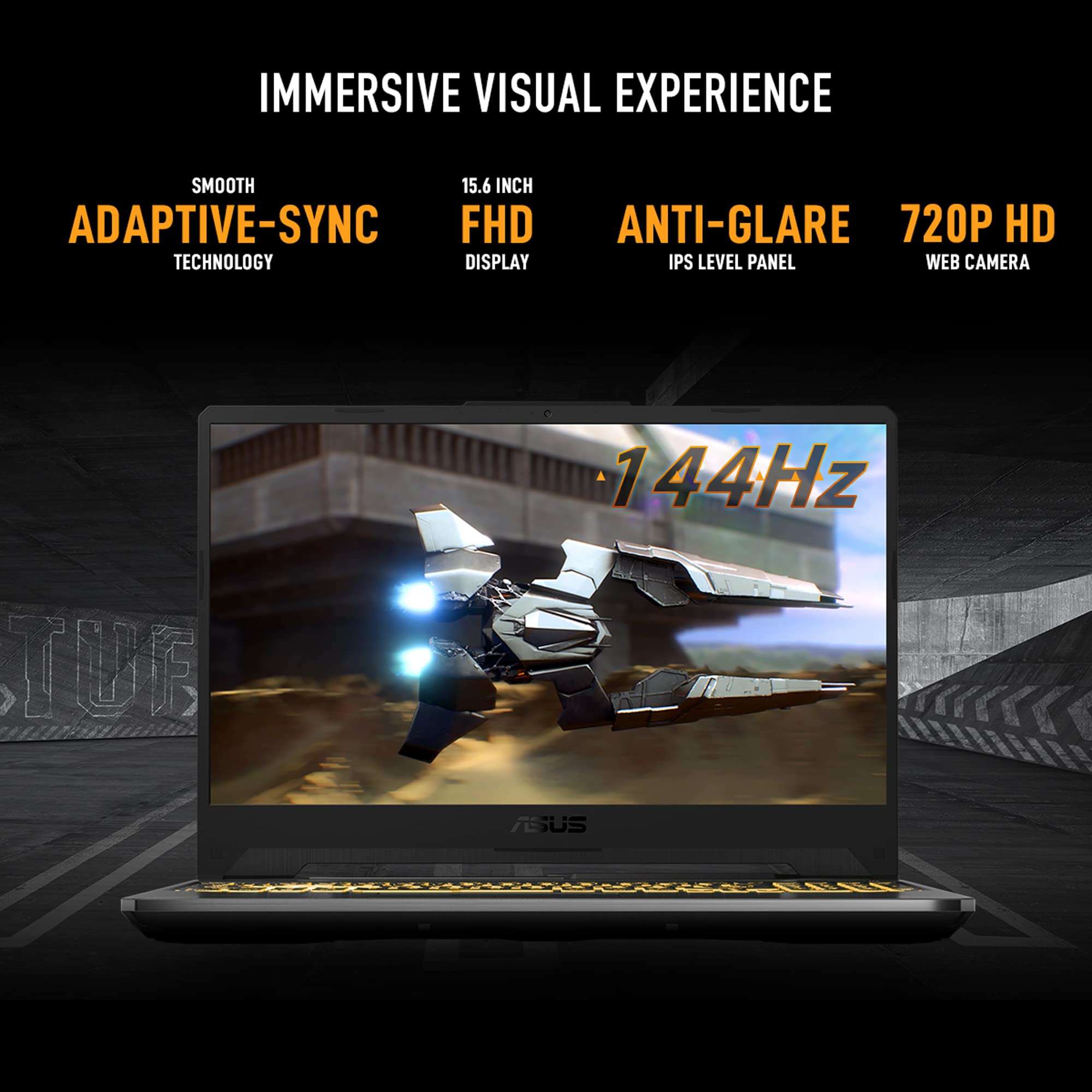 ASUS TUF Gaming F15 - AI Powered Gaming Laptop, Intel Core i5-11400H 11th Gen, 15.6-inch (39.62 cm) FHD 144Hz, (8GB/1TB/4GB NVIDIA RTX 2050/Win 11/Backlit KB/Black/2.30 kg),FX506HF-HN026W 5