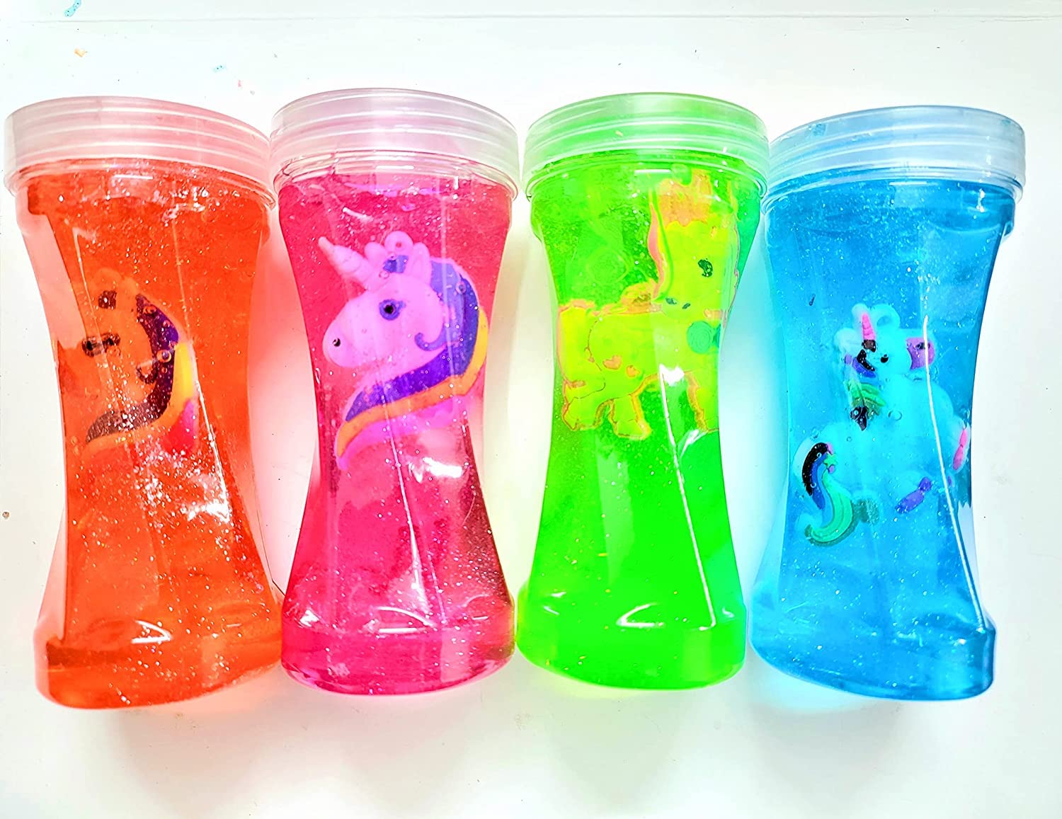 Economical Store 91 Pack of 4 Unicorn MediumSlime Putty Play Dough for Kids Girls, Play Toy in Beautiful Colours Medium Size Bottles 1