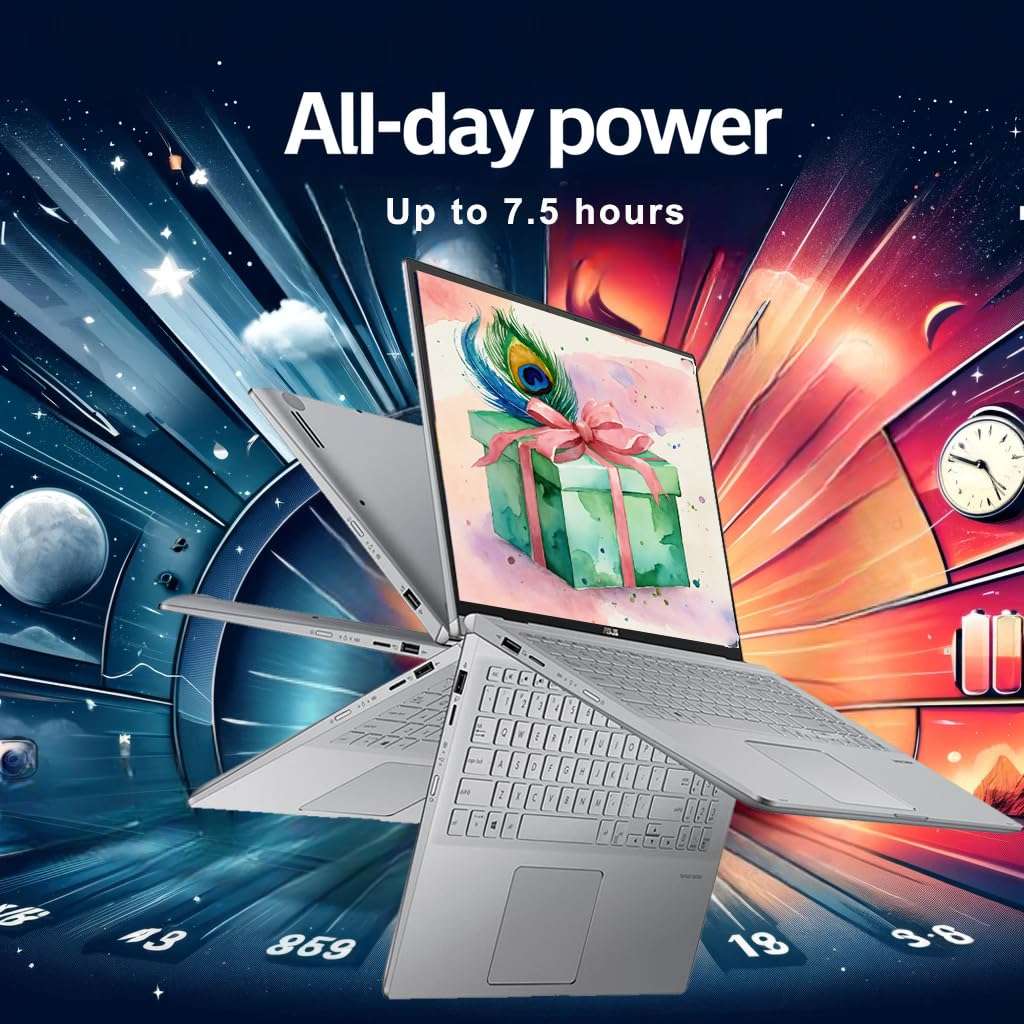 ASUS Zenbook 2-in-1 Laptop, 15.6" FHD (1920 x 1080) Touchscreen Display, AMD Ryzen 7 5700U (Beats i9-10885H) Processor, 8GB RAM | 2TB PCIe SSD, NVIDIA GeForce MX450, Backlit Keyboard, Windows 11 Pro 5