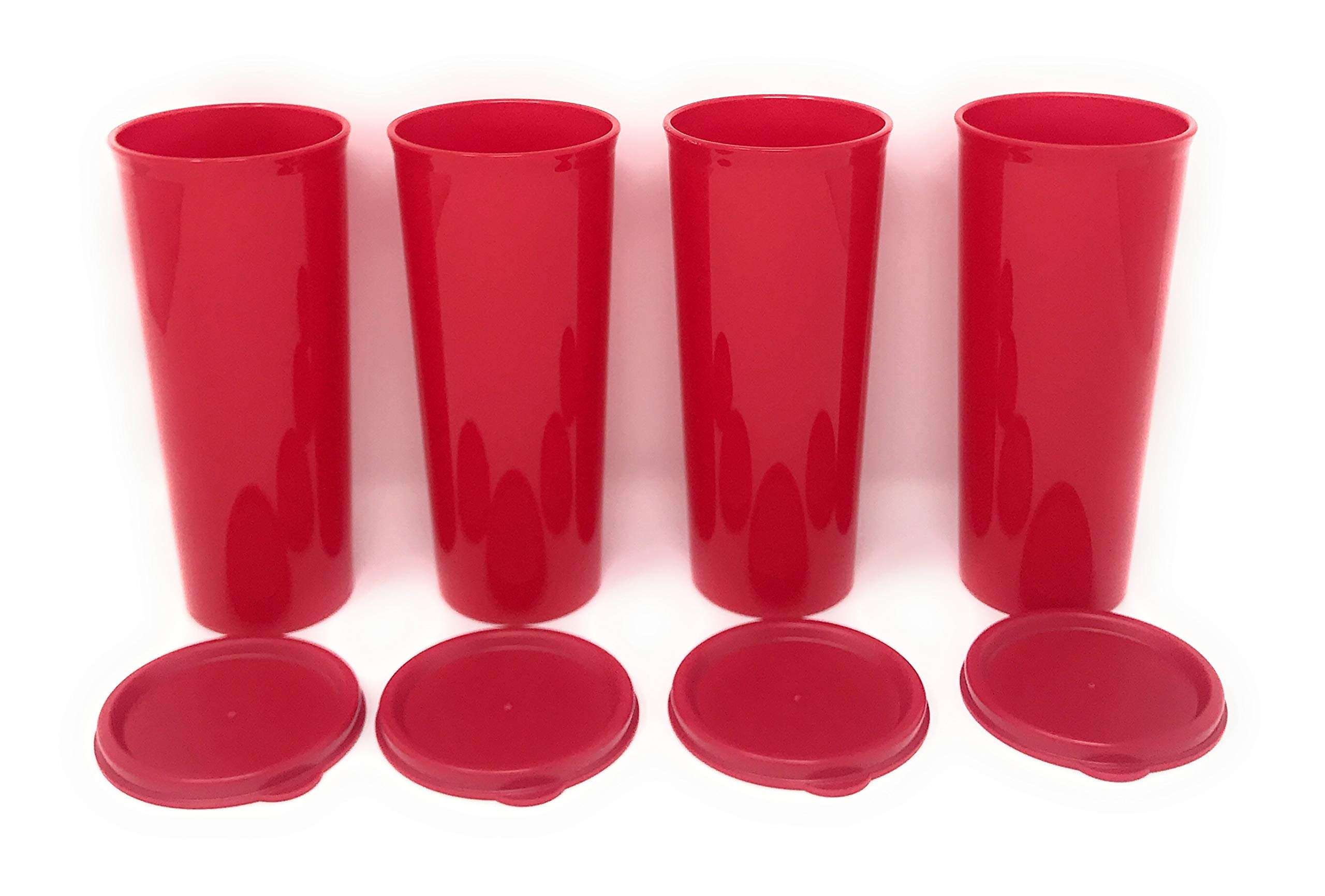 Tupperware Red 16-oz Tumblers Set of 4 4