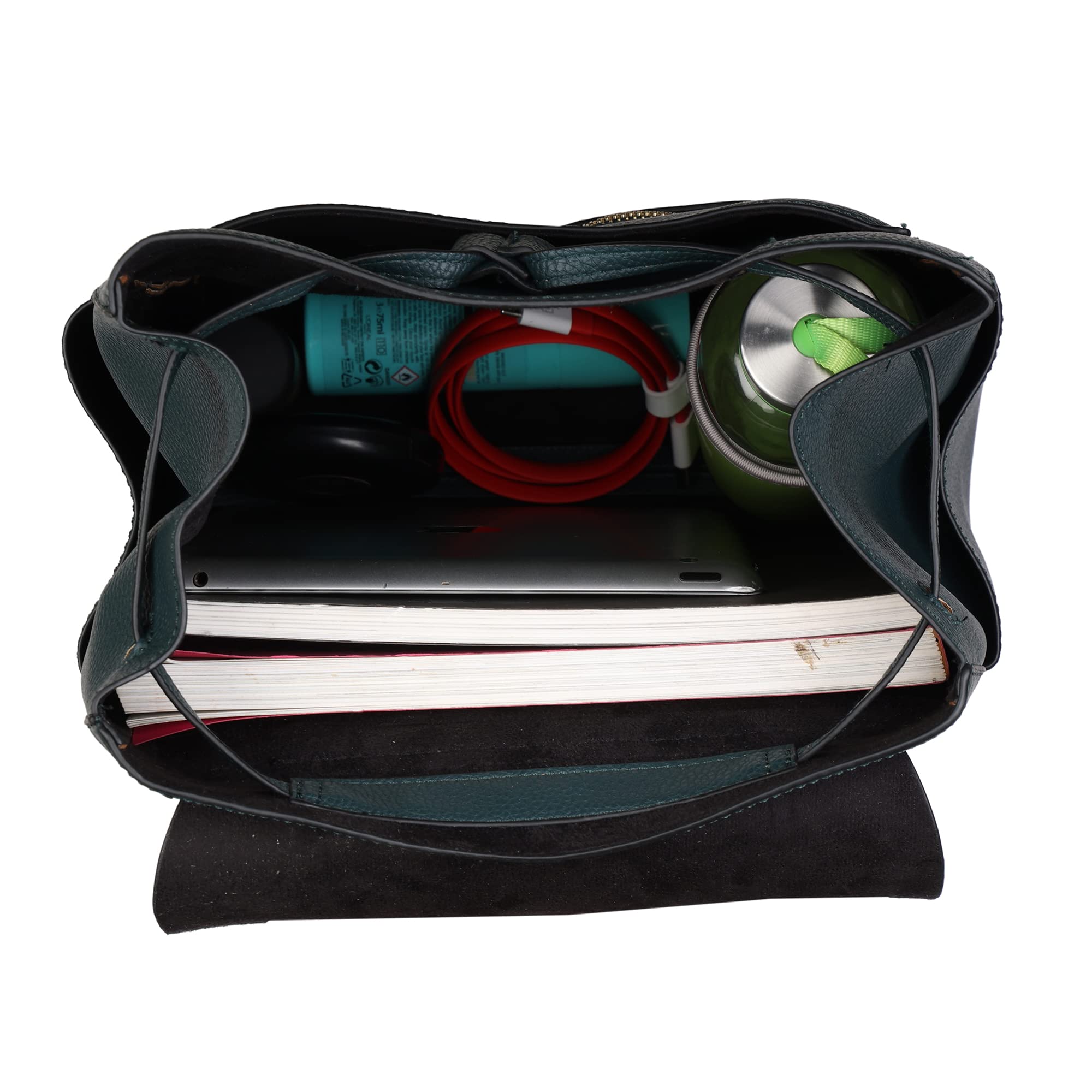 Accessorize London Women'S Faux Leather Blue Nikki Backpack 6