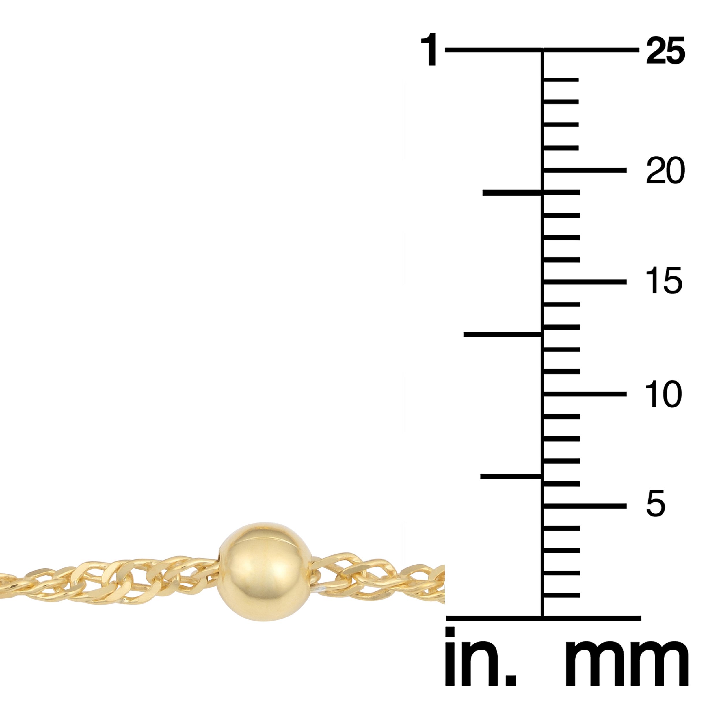 Kooljewelry Yellow Gold Plated Silver 4 mm Bead Station Singapore Chain Necklace (30 inch) 3