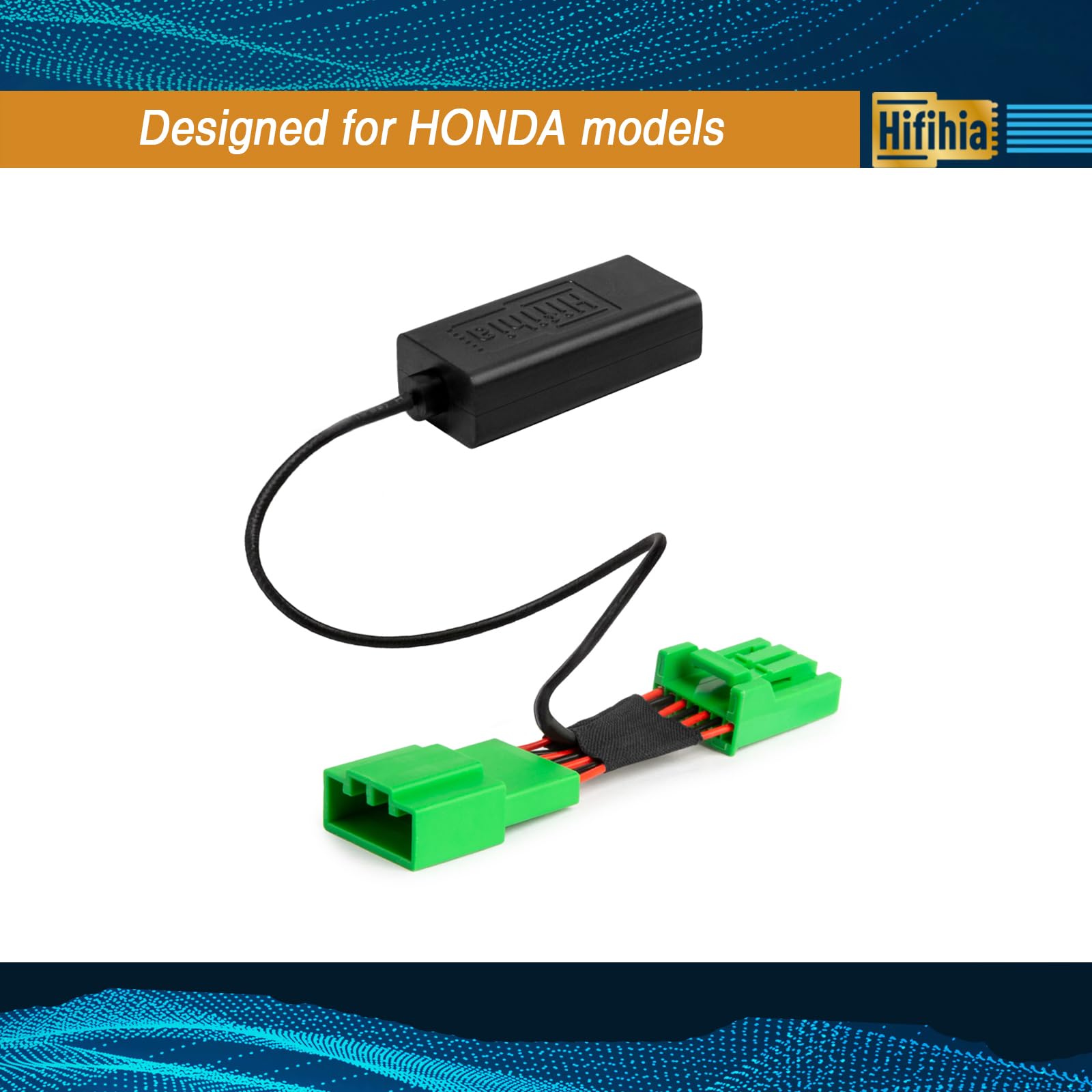 Hifihia 7-Pin (Type A) Dashcam Power Adapter, Rearview Mirror Connector for Honda (Ridgeline, Passport, Pilot, CRV, HRV, Insight, Odyssey, Clarity) & Acura (ILX, MDX) 3