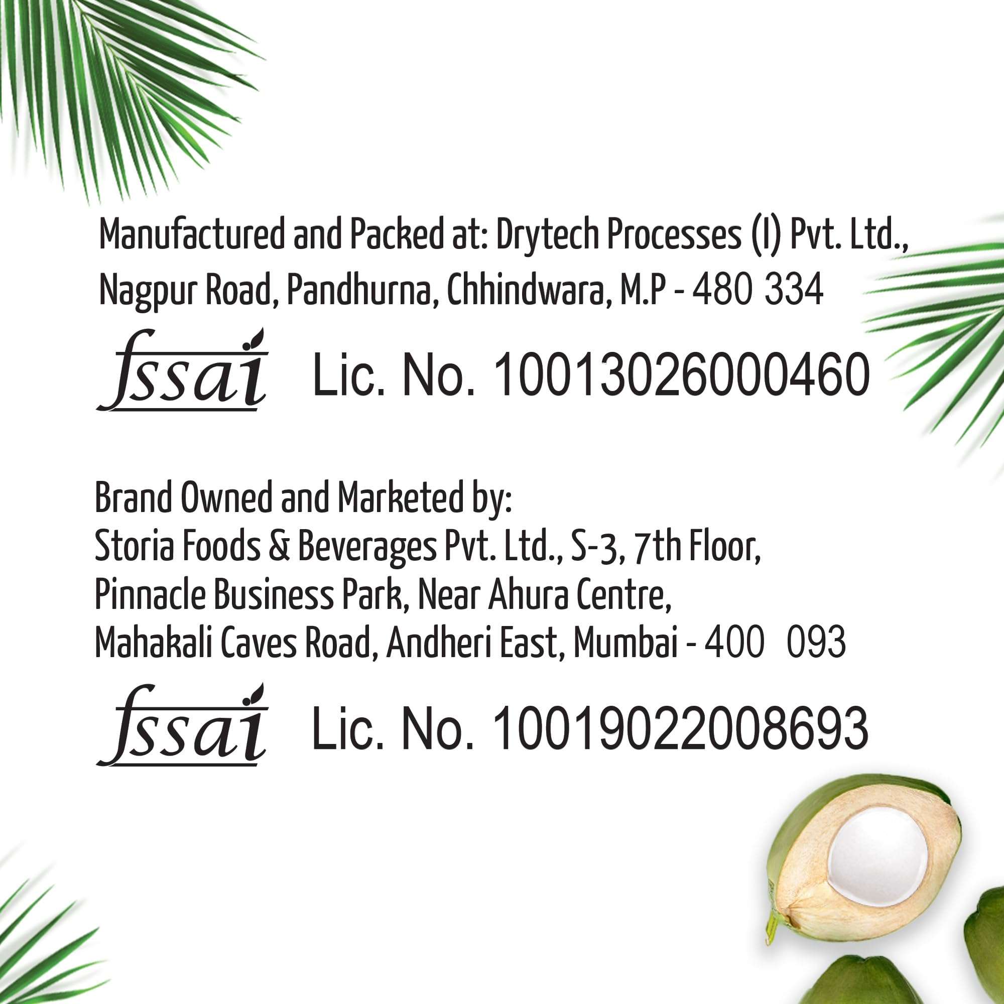 Storia 100% Tender Coconut Water- No Added Sugar - 1000 ml PET Bottle (Pack of 2) 4