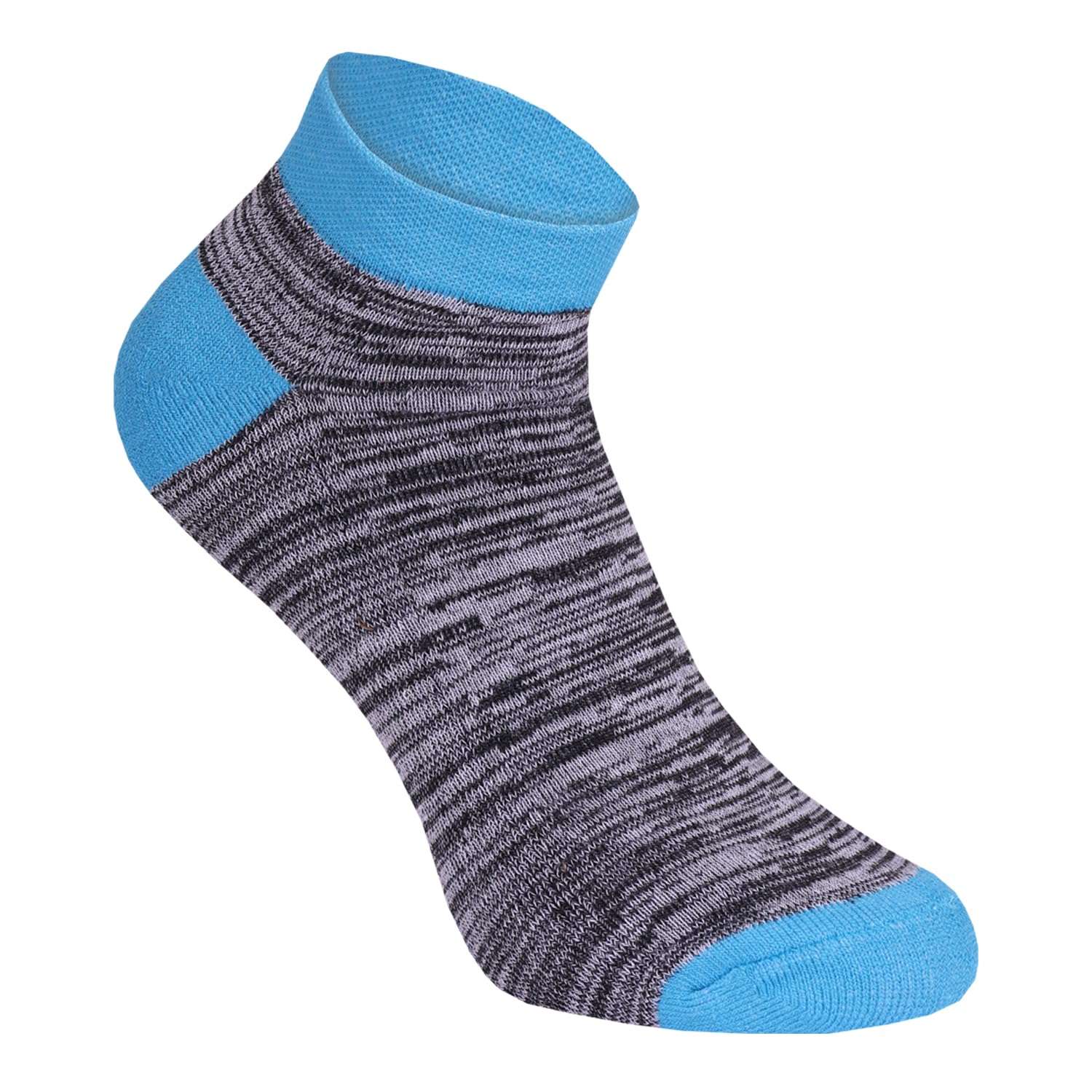 USOXO Men's Plain Ankle Length Socks I 100% Combed Cotton I Odour-Free & Breathable and Lightweight I Free Size Comfortable Sock I Ideal for Sports Gym Casual Wear & Running I Multicolor - Pack Of 3 4