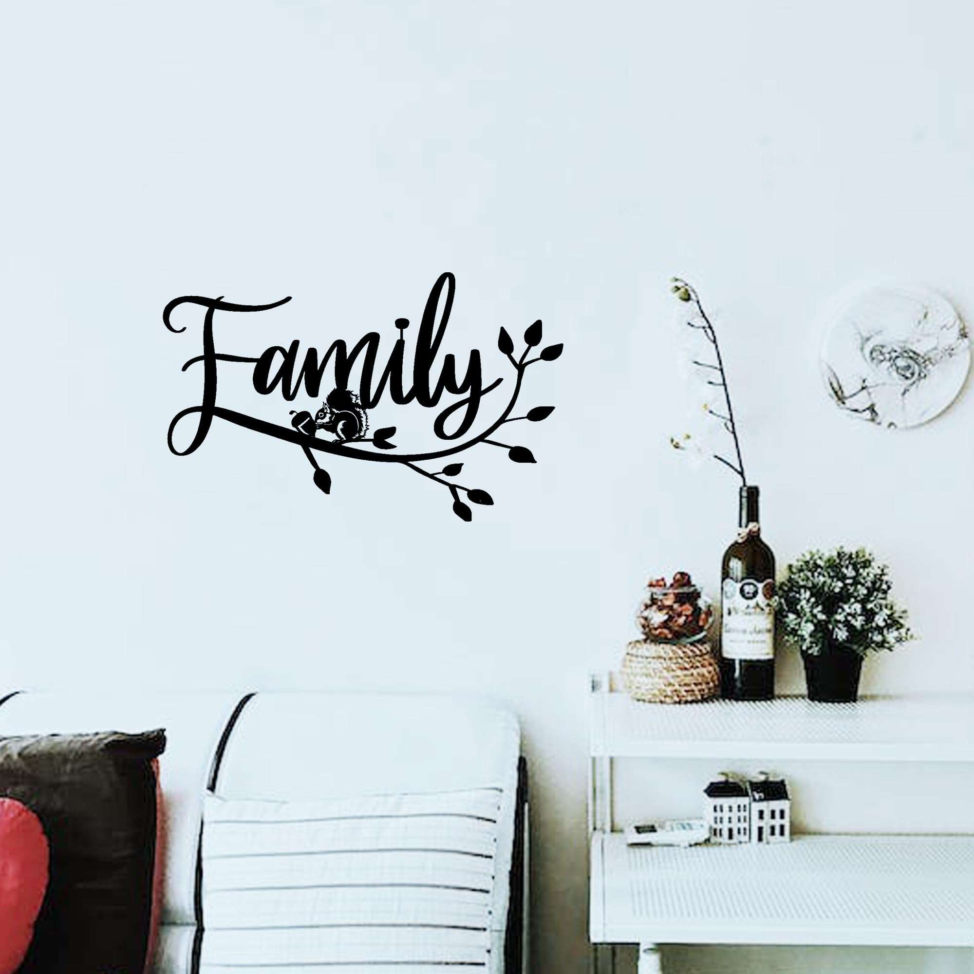 MOMOBO Decoration Wall Art Home Decor - Family Tree Hanging Appearance Wall Decor Metal Hanging Family Decor Metal Flower Wall Decor Wall Art for Bedroom Living Room Home Wall,Black(12 inch) 5