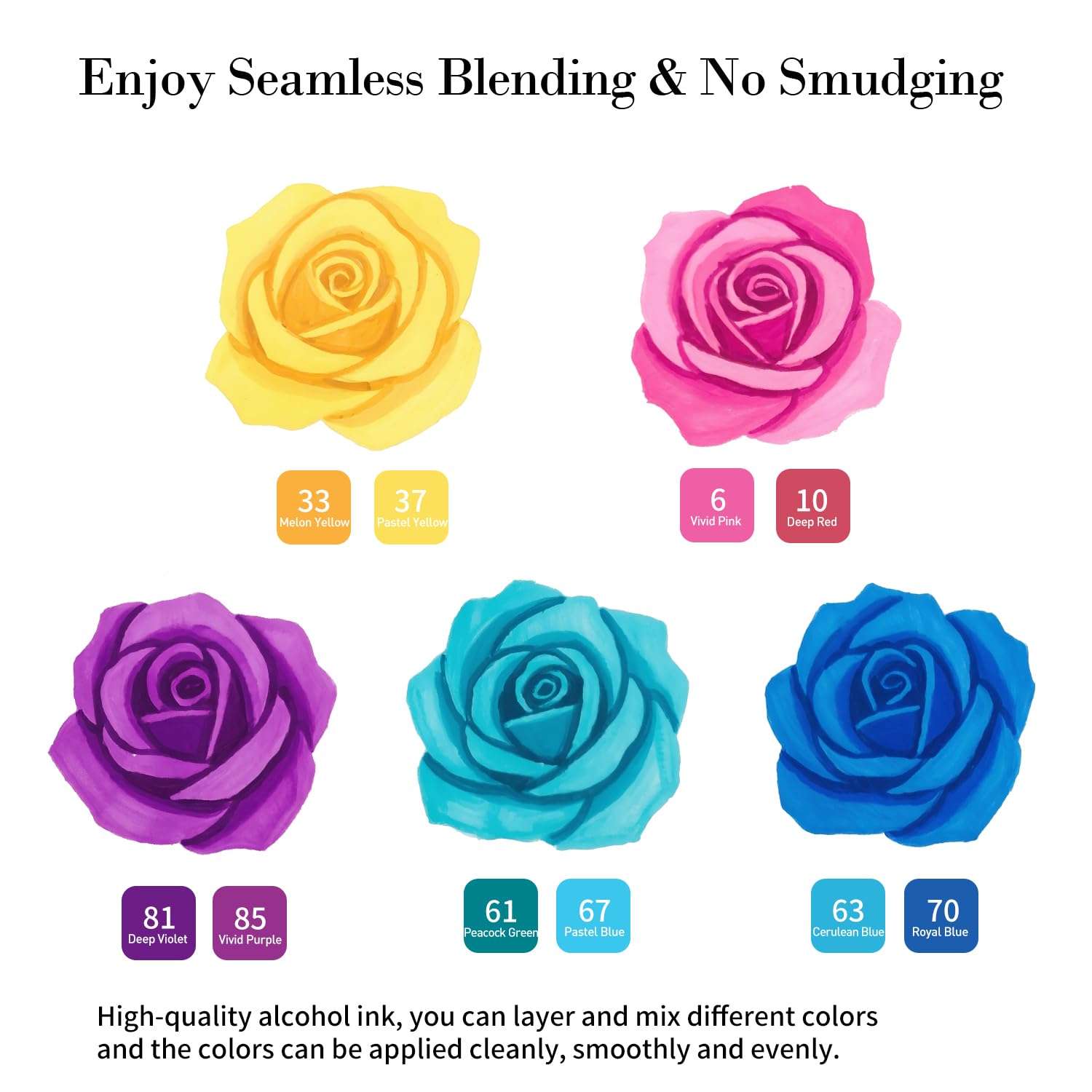 WELLOKB Alcohol Markers, 80 Colors Dual Brush Tip Permanent Art Markers, Coloring Marker, for Book Painting Card Making, Christmas gift for Adults Kids 8-12 3