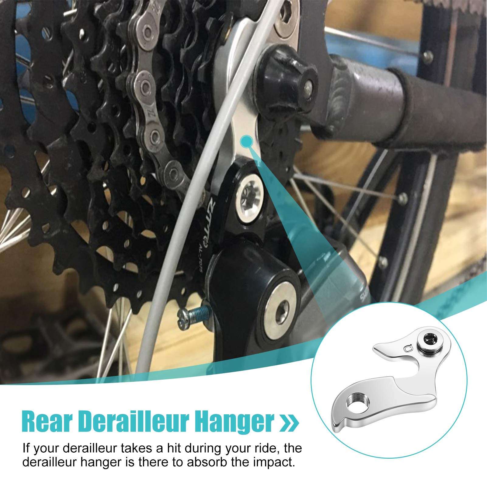 Health Gear Derailleur Hanger, Aluminium Alloy Mountain Rear Derailleur Hanger Derailleur Bracket Replacement, Size 1# 3