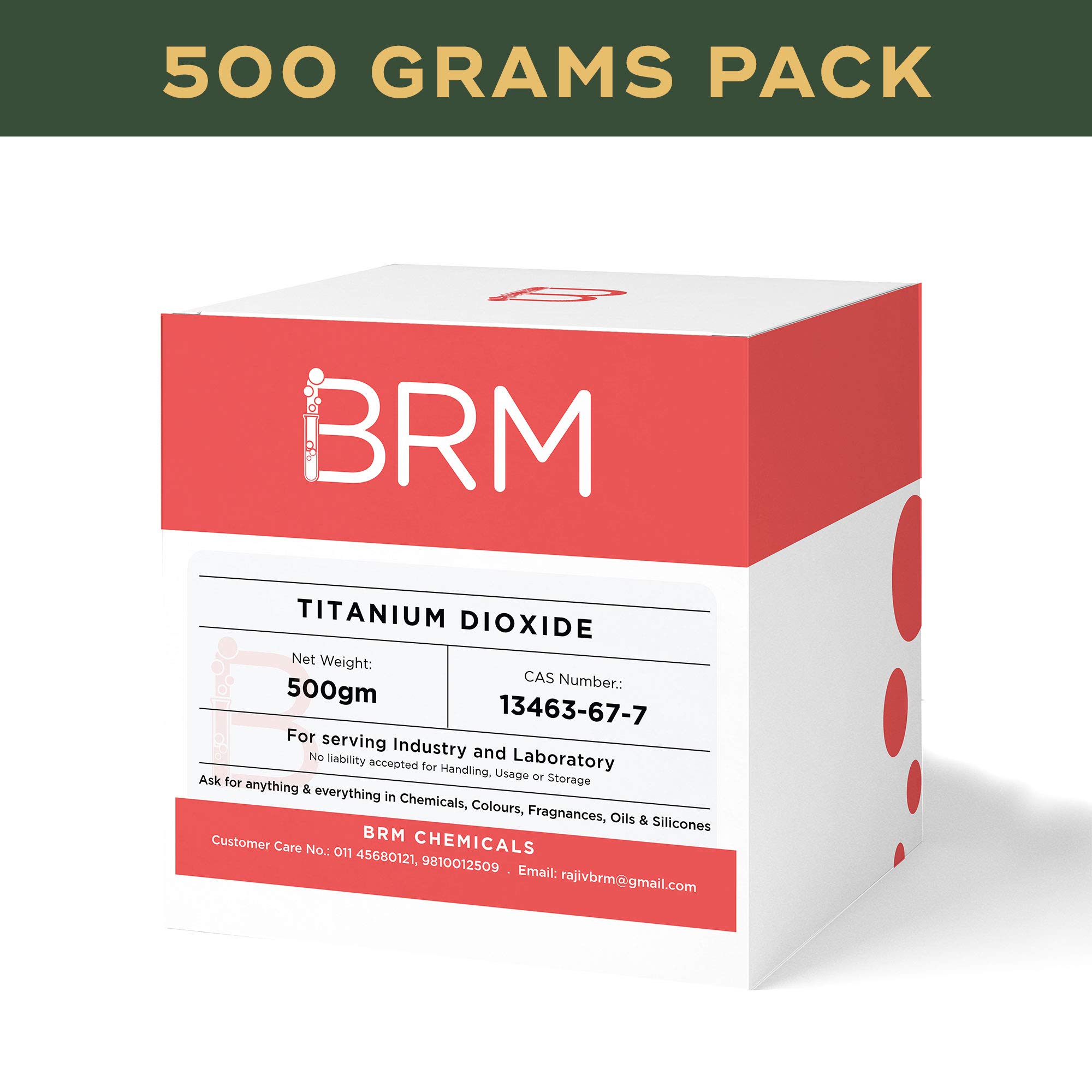 BRM Chemicals Titanium Dioxide Powder - 500 Grams Bulk For Soap Making, Shampoo Making, DIY Sunscreen - DIY Beauty Products, Make Up, Cosmetics & Personal Care For Face, Hair, Body 3