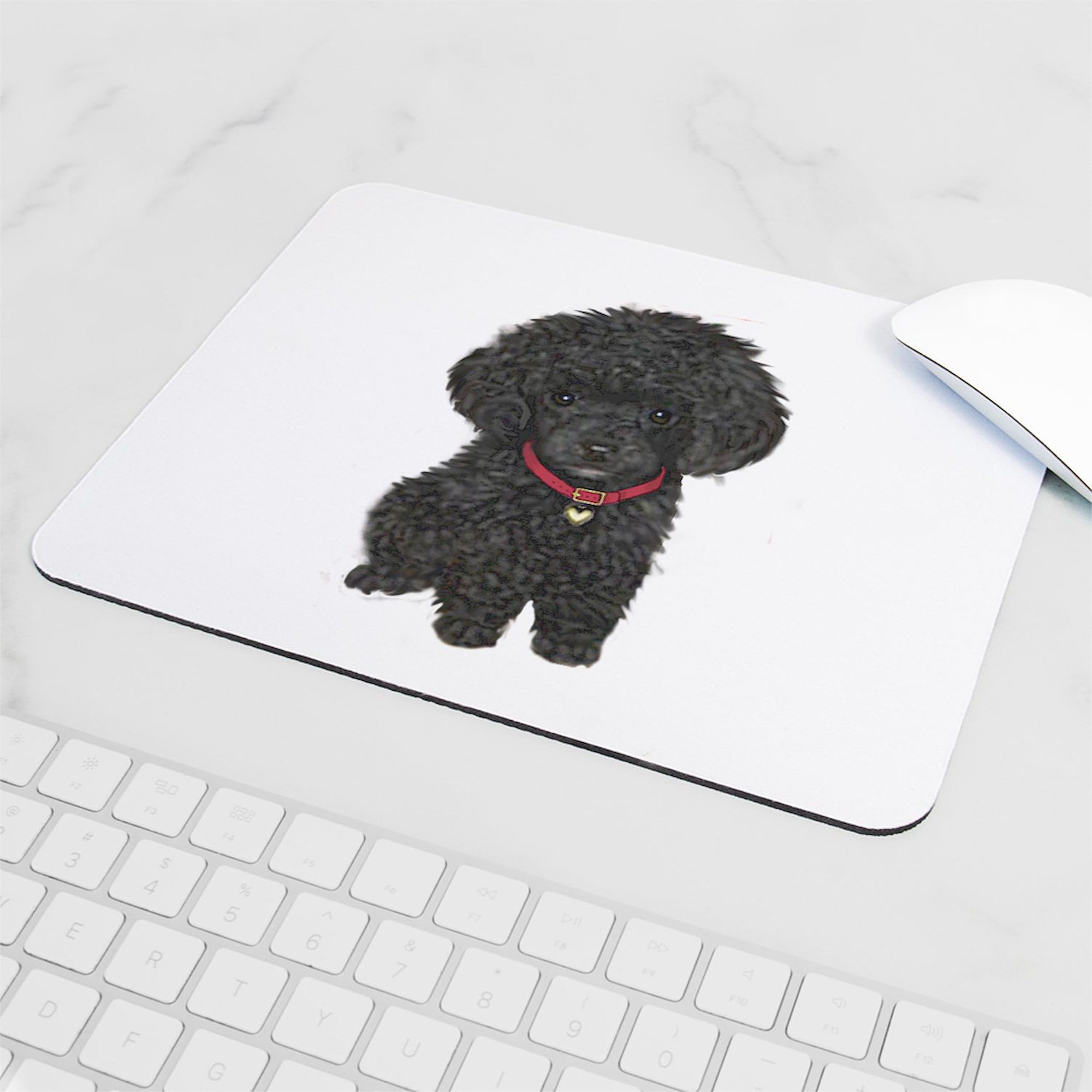 CafePress Poodle Pup (Blk) Mousepad Non-Slip Rubber Gaming Mousepad 6