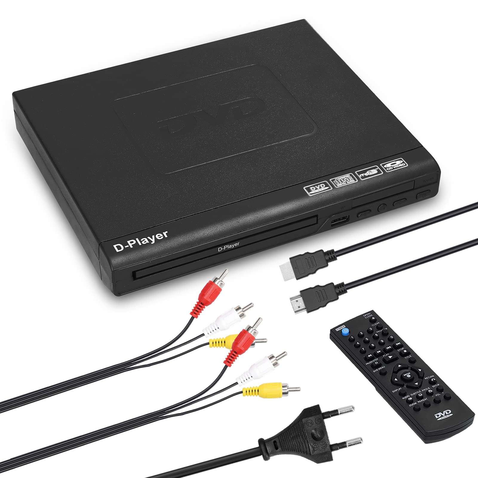 Decdeal Home 1080P TV DVD Player Portable VCD MP3 MPEG Viewer with Power-Off Memory Function 1
