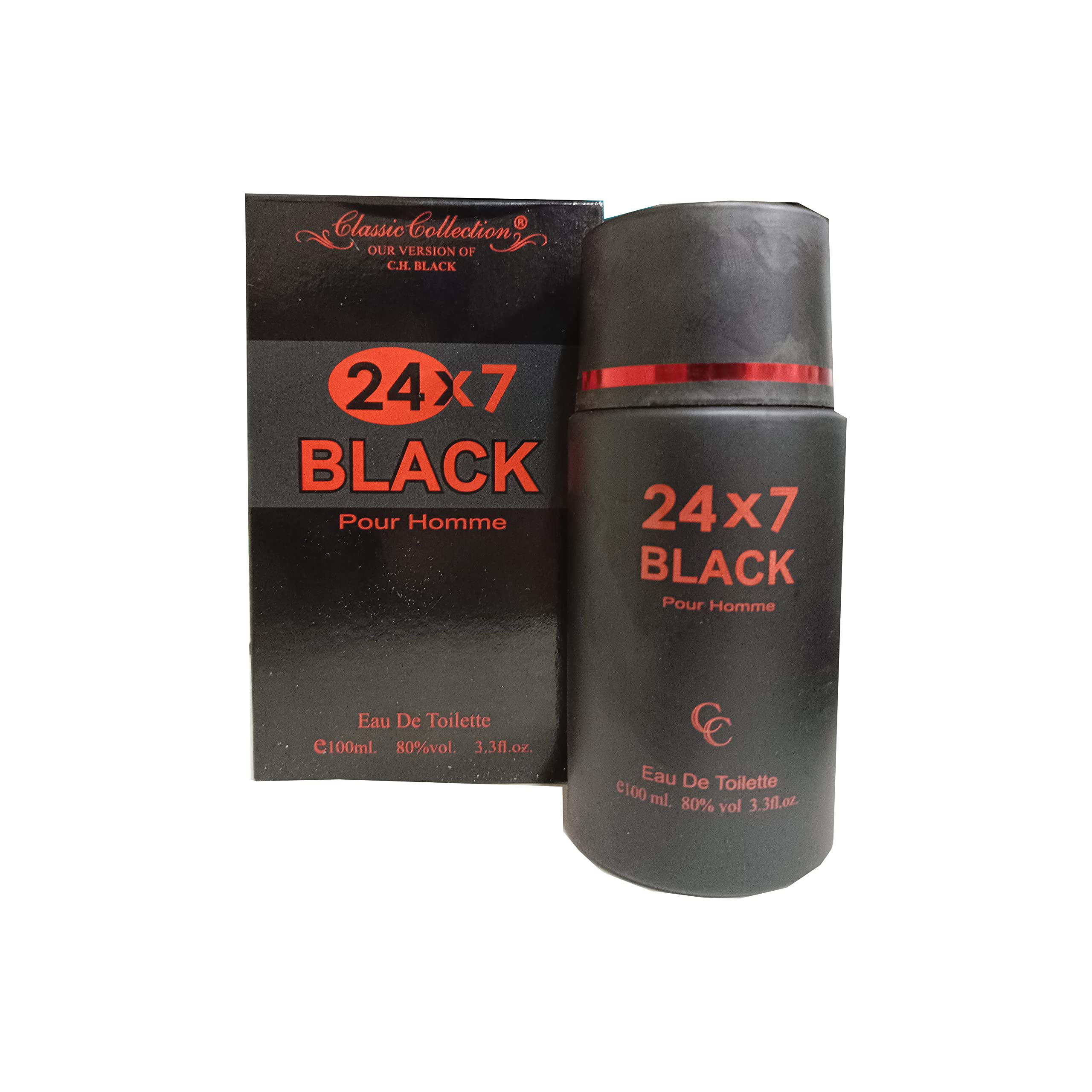 CLASSIC COLLECTION 24x7 Black Pour Homme Eau De Toilette For Men & Women 100 ml 1