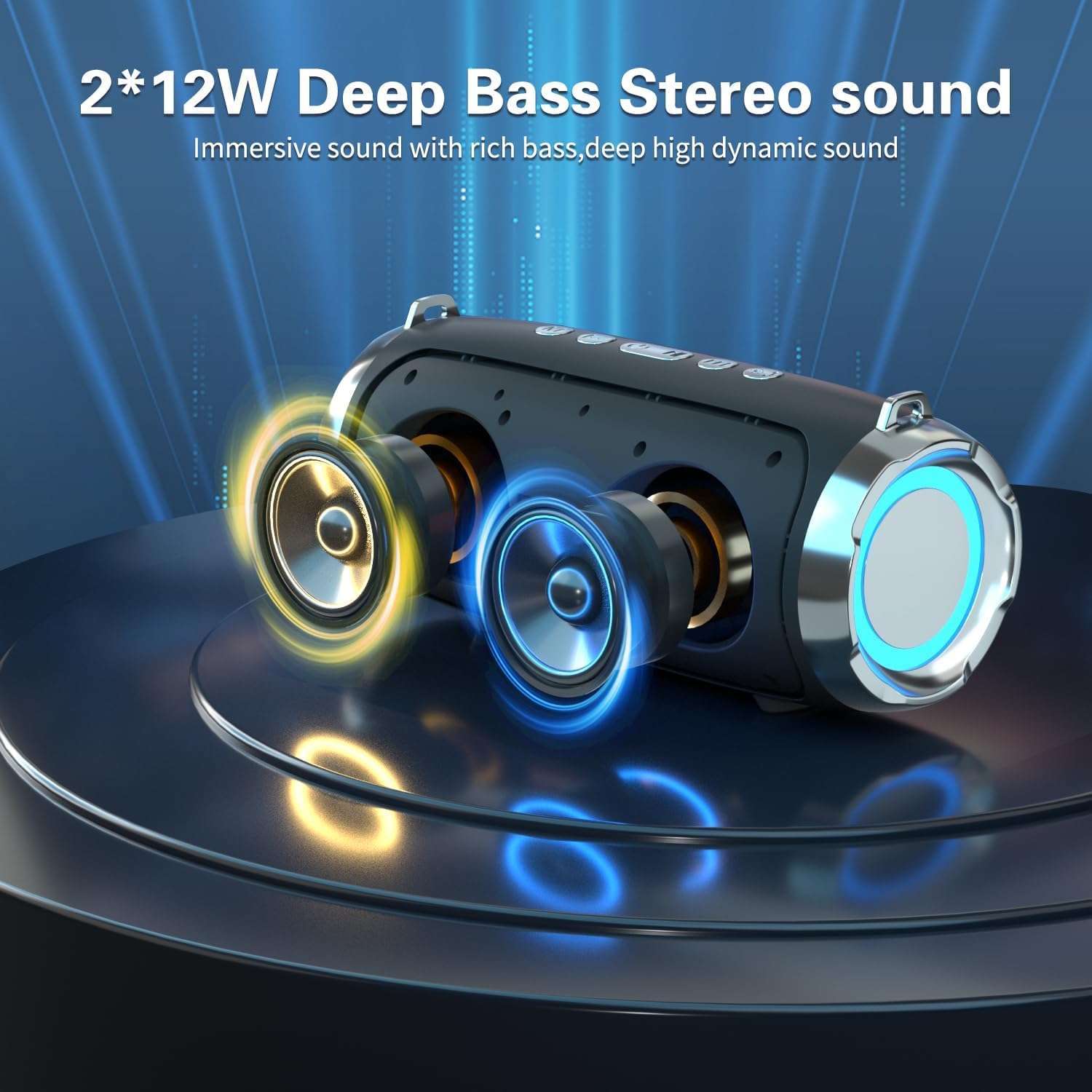 Karaoke Machine for Adult Kids, Portable Bluetooth Speaker with 2 Wireless Microphones, Singing Karaoke Player for Birthday Gift Party Family Supports TWS/Bluetooth/TF/AUX/USB 3