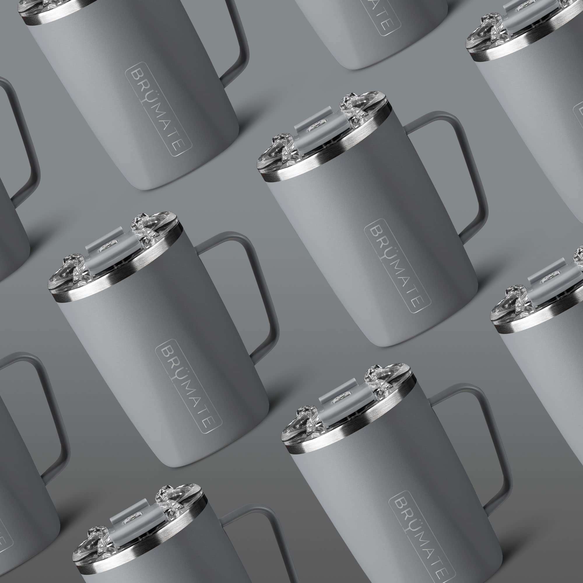 BrüMate Toddy - 16oz 100% Leak Proof Insulated Coffee Mug with Handle & Lid - Stainless Steel Coffee Travel Mug - Double Walled Coffee Cup (Matte Gray) 3