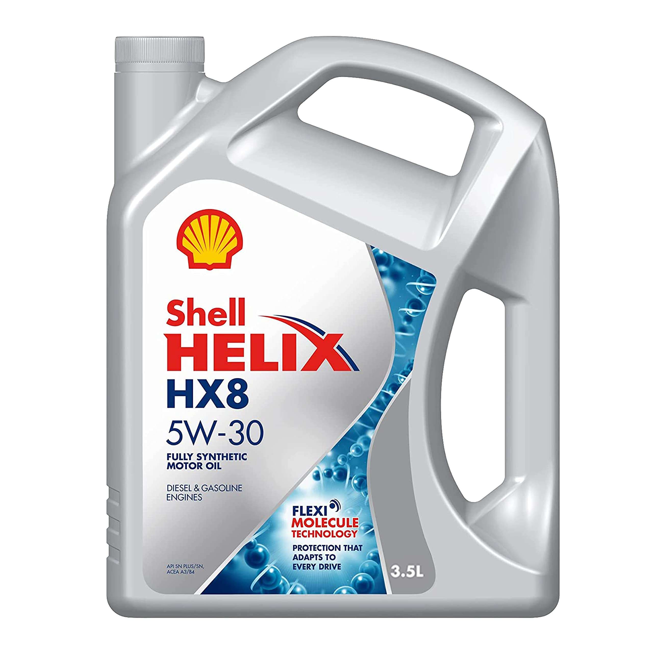 Shell Helix HX8 5W-30 API SN Plus Fully Synthetic Engine Oil for Petrol, Diesel & CNG Cars (3.5 L), medium 1