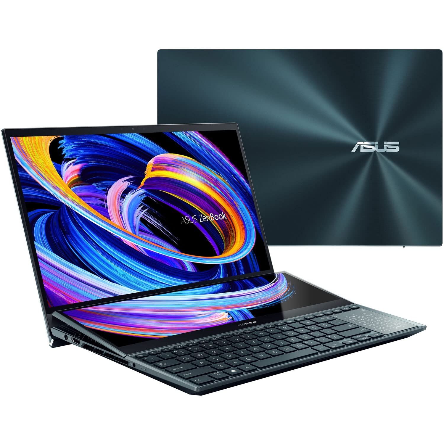 ASUS ZenBook Pro Duo 15 UX582 15.6" 4K OLED Touchscreen (Intel 14-Core i9-12900H, 32GB DDR5 RAM, 4TB SSD, GeForce RTX 3070 Ti) Business Laptop, ScreenPad Plus, Thunderbolt 4, Backlit, Pen, Win 11 Pro 3