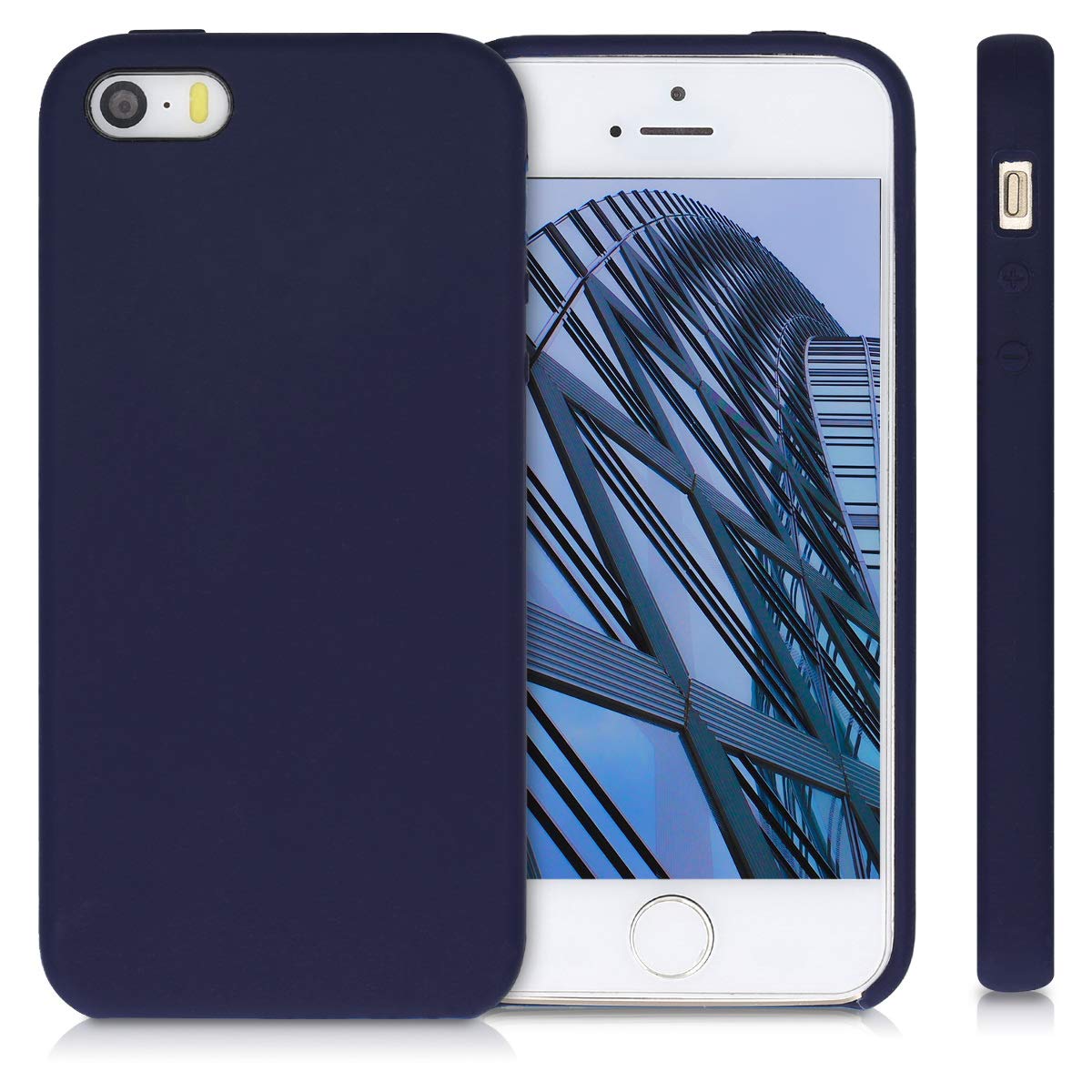 kwmobile Case Compatible with Apple iPhone SE (1.Gen 2016) / iPhone 5 / iPhone 5S Case - TPU Silicone Phone Cover with Soft Finish - Deep Ocean 6
