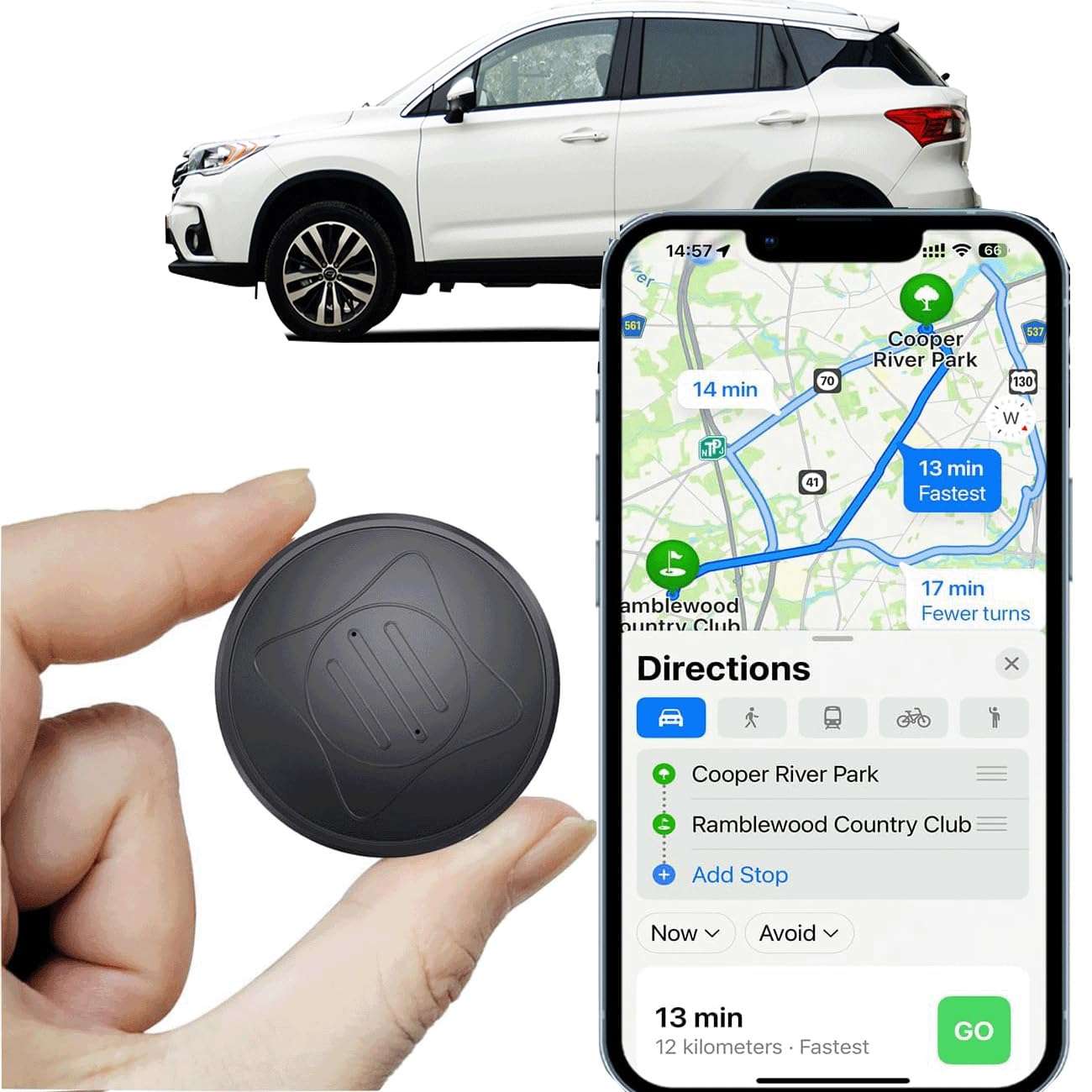 Mini GPS Tracker for Vehicles - Car GPS Tracker Portable Real Time Magnetic GPS Tracking Device,No Subscription Required/No Monthly Fee,Hidden GPS Trackers for Kids,Dogs,Trucks 1