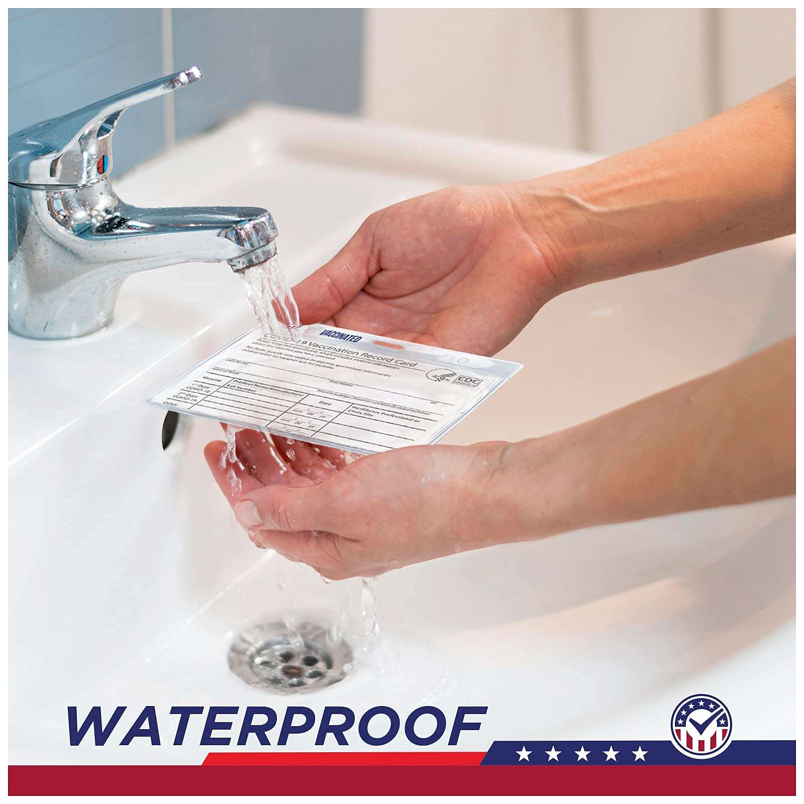 5-Pack Vaccine Card Protector Waterproof │ Vaccination Card Holder │ CDC Vaccine Card Holder │ Vaccination Card Protector │ 4x3 Card Protector 6