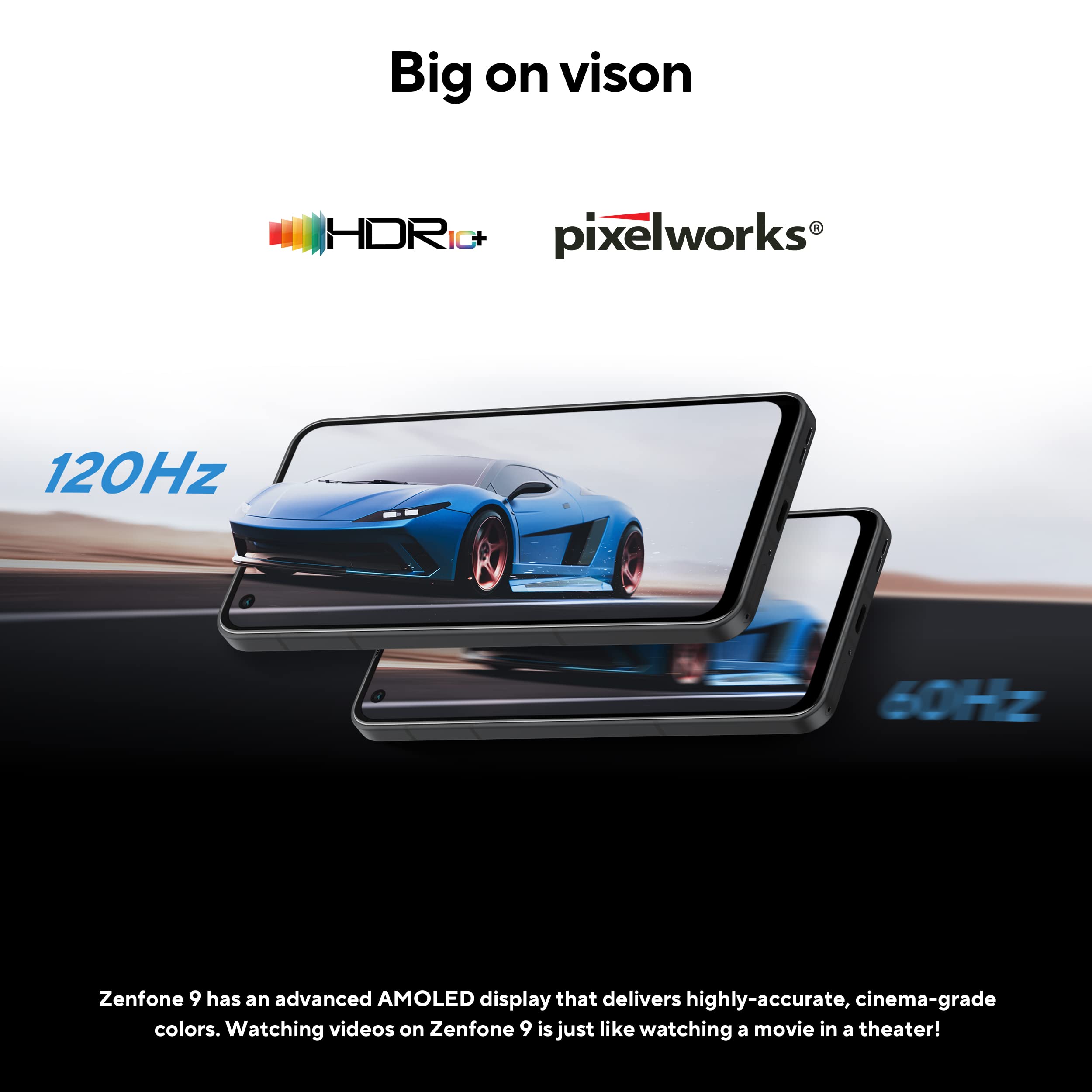 ASUS ZenFone 9 Cell Phone, 5.9” FHD+ 2400x1080 AMOLED 120Hz, IP68, 4300mAh Battery, 50MP/12MP Dual Camera, 12MP Front, 8GB RAM, 256GB, 5G LTE Unlocked Dual SIM, White, AI2202-8G256G-WH [US Version] 3