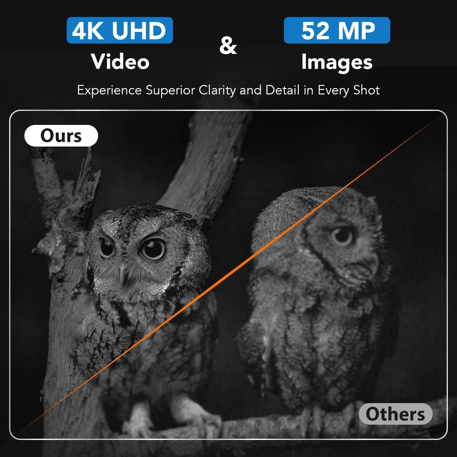 GTHUNDER Night Vision Goggles, Night Vision Binoculars – 4K UHD Video, 52MP Photos, App Remote Control, 10X Zoom, 4" HD Screen, 984ft, 7-Level IR, 4000mAh Battery, 32GB– Ideal for Hunting & Security 2