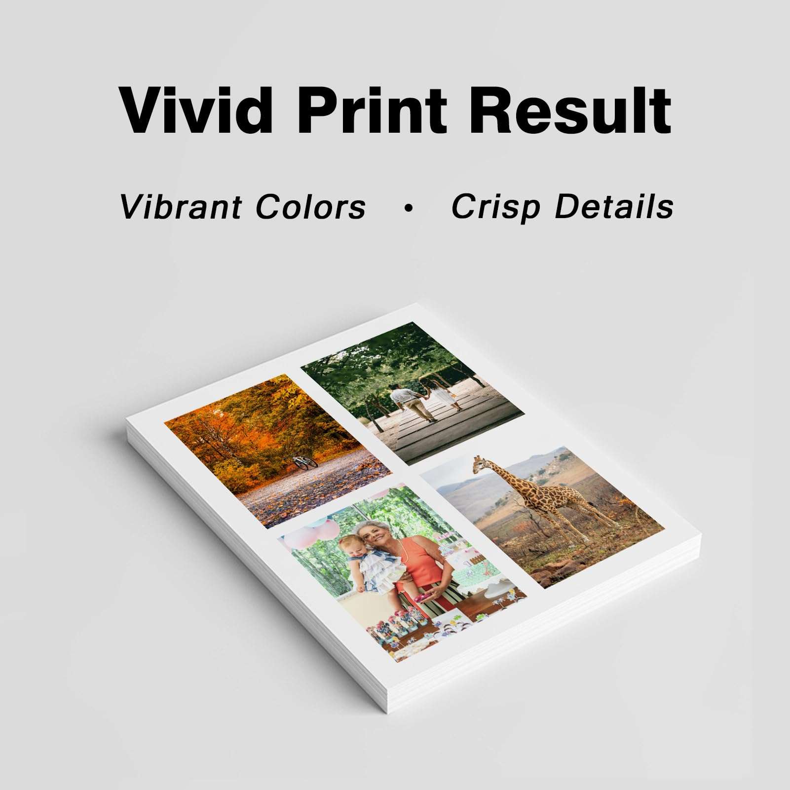 FANTAC Matte Sticker Paper for Inkjet & Laser Printer, Printable Photo Sticker Paper, 100 Sheets 8.5x11 In Self-Adhesive Photo Paper for Scrapbooking, Brand Logo, Party Decor Stickers 5