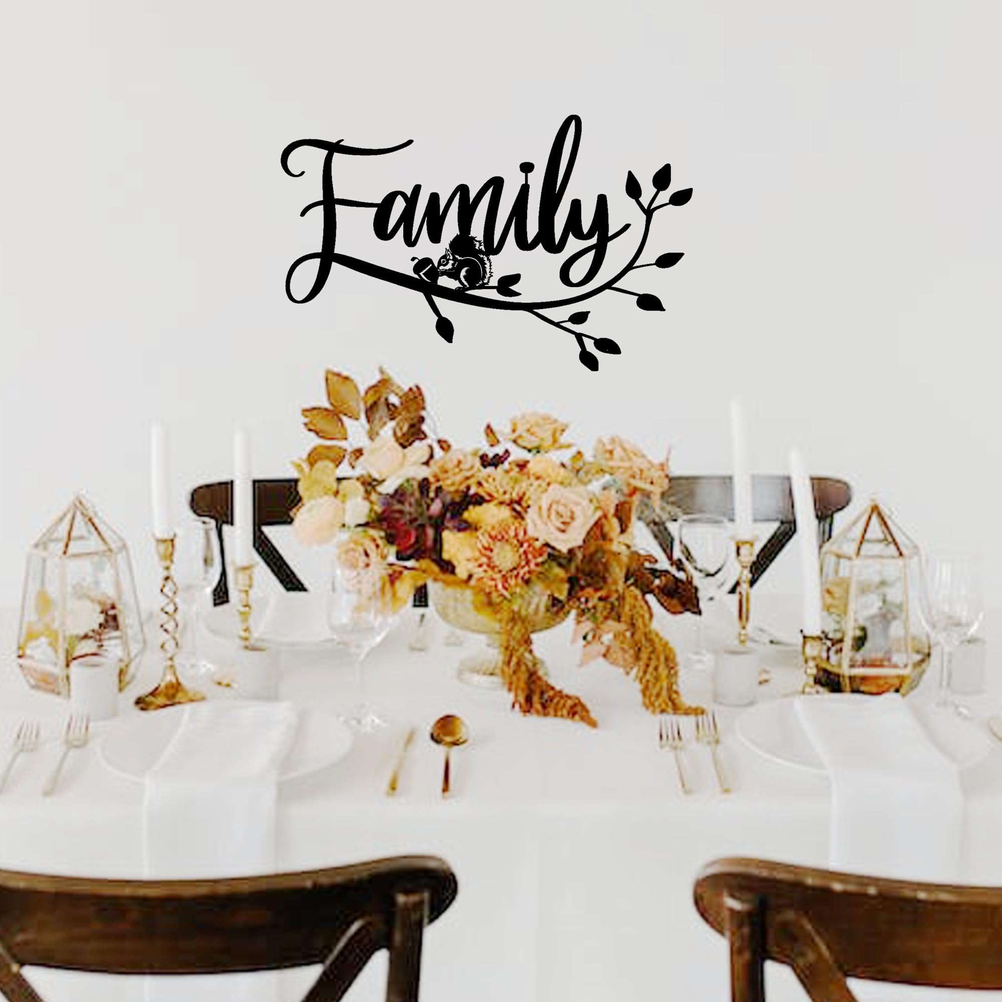 MOMOBO Decoration Wall Art Home Decor - Family Tree Hanging Appearance Wall Decor Metal Hanging Family Decor Metal Flower Wall Decor Wall Art for Bedroom Living Room Home Wall,Black(12 inch) 6