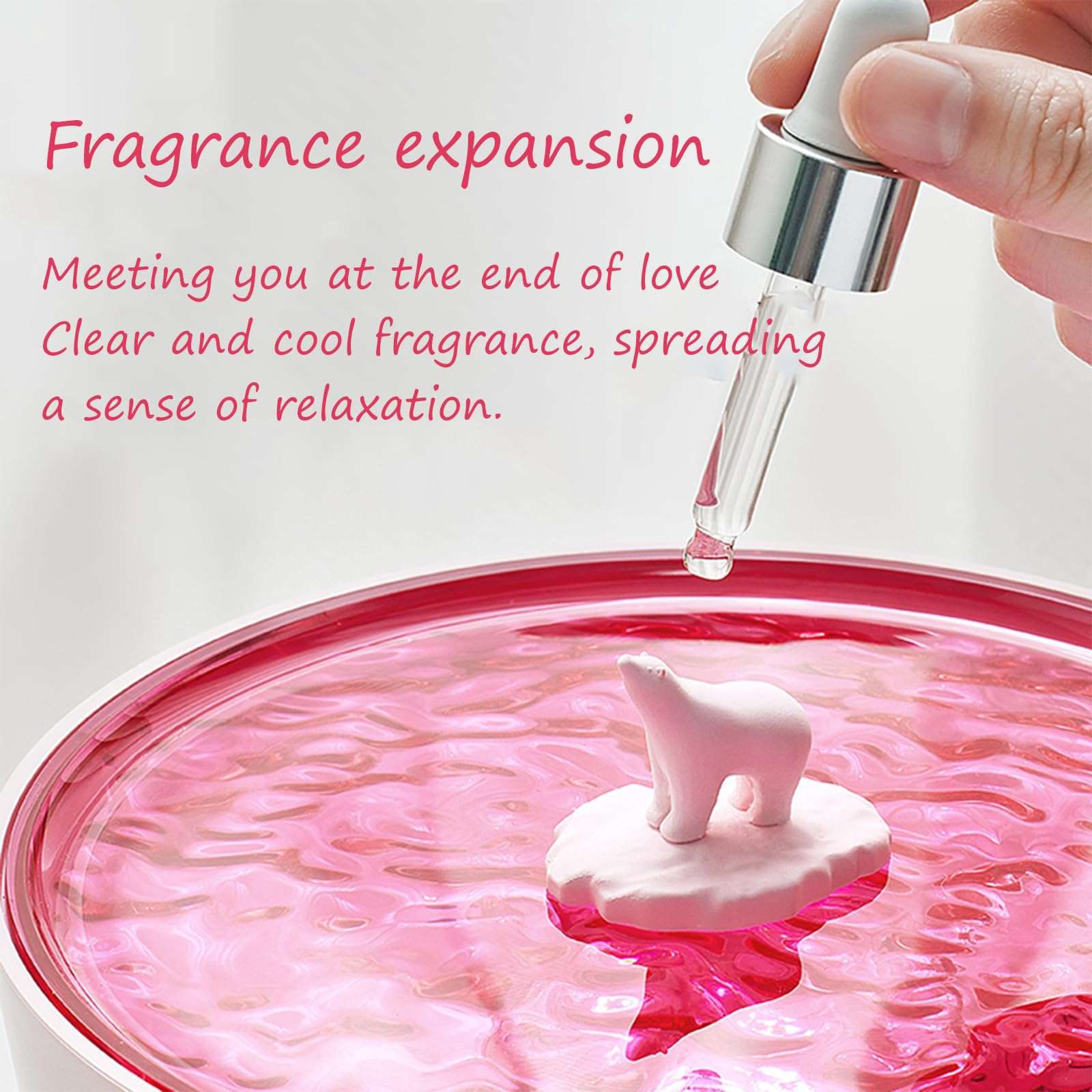 Waves Vinyl Bluetooth Speaker, Aqua Vinyl Waves Mini Speaker with Aroma Diffuser, Record Player Bluetooth Speaker with Lights for Bedroom, Party (Pink) 4