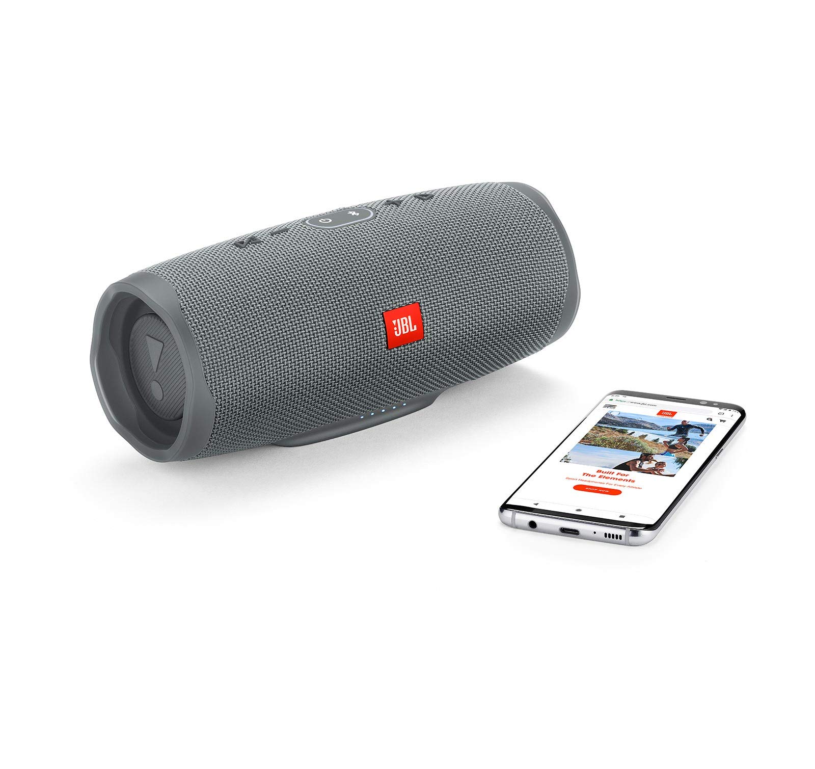 JBL Charge 4 Portable Waterproof Wireless Bluetooth Speaker Bundle - (Pair) Gray 6