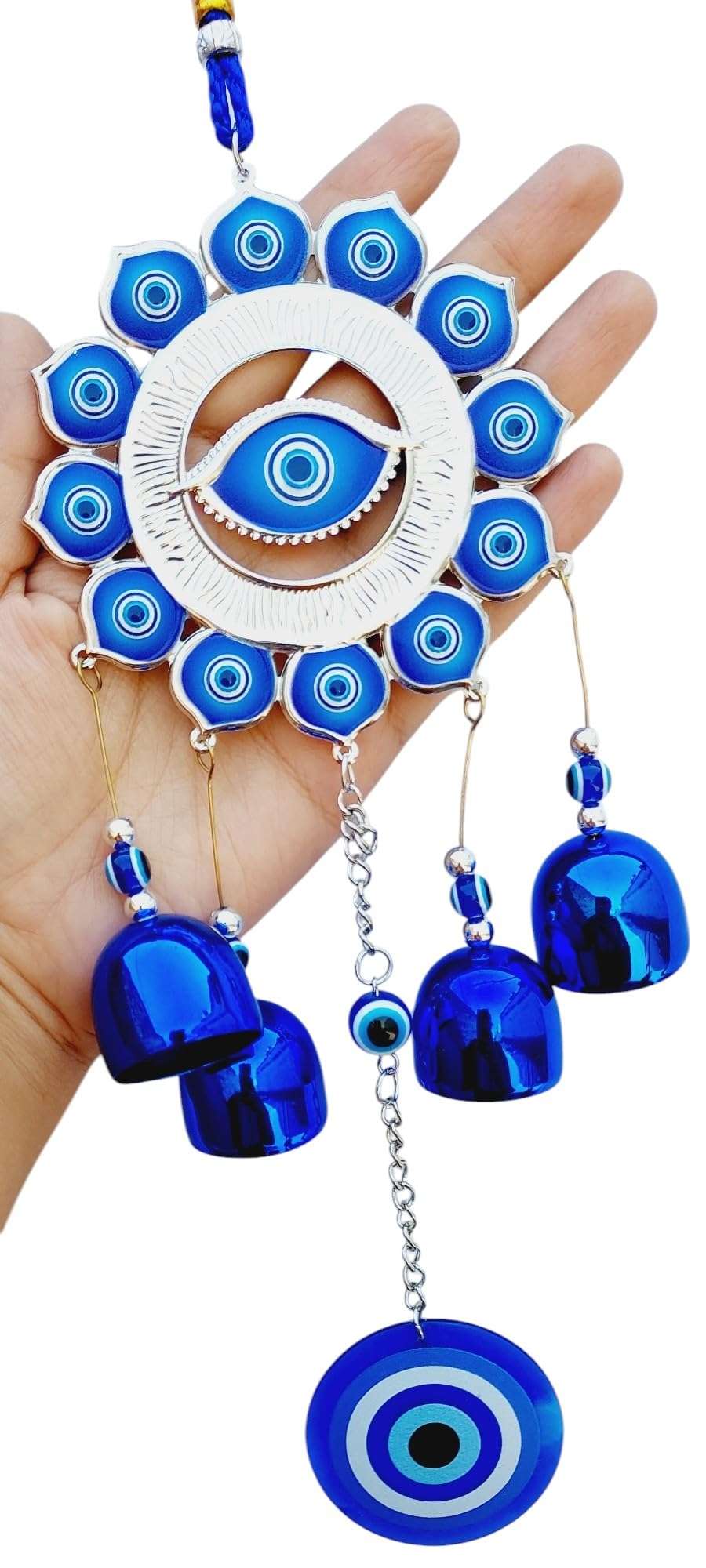 ARTISKRITI Metal Evil Eye Hanging for Home House Main Entrance Door Decoration Nazar Battu for Living Room Decor, Big Size 5