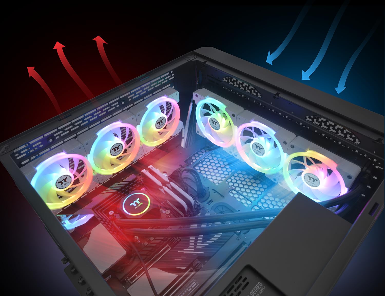 Thermaltake 16cm SWAFAN EX12 ARGB White Computer Fan, 5.4W, 50 CFM, 23dB, Compatible with Desktop, Laptop 5